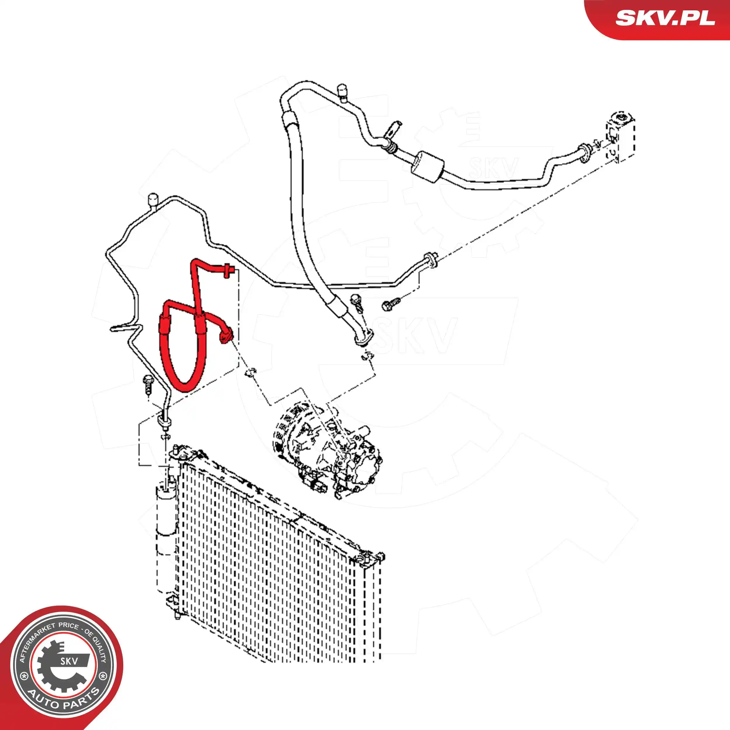 ESEN SKV 54SKV684 High-/Low Pressure Line, air conditioning