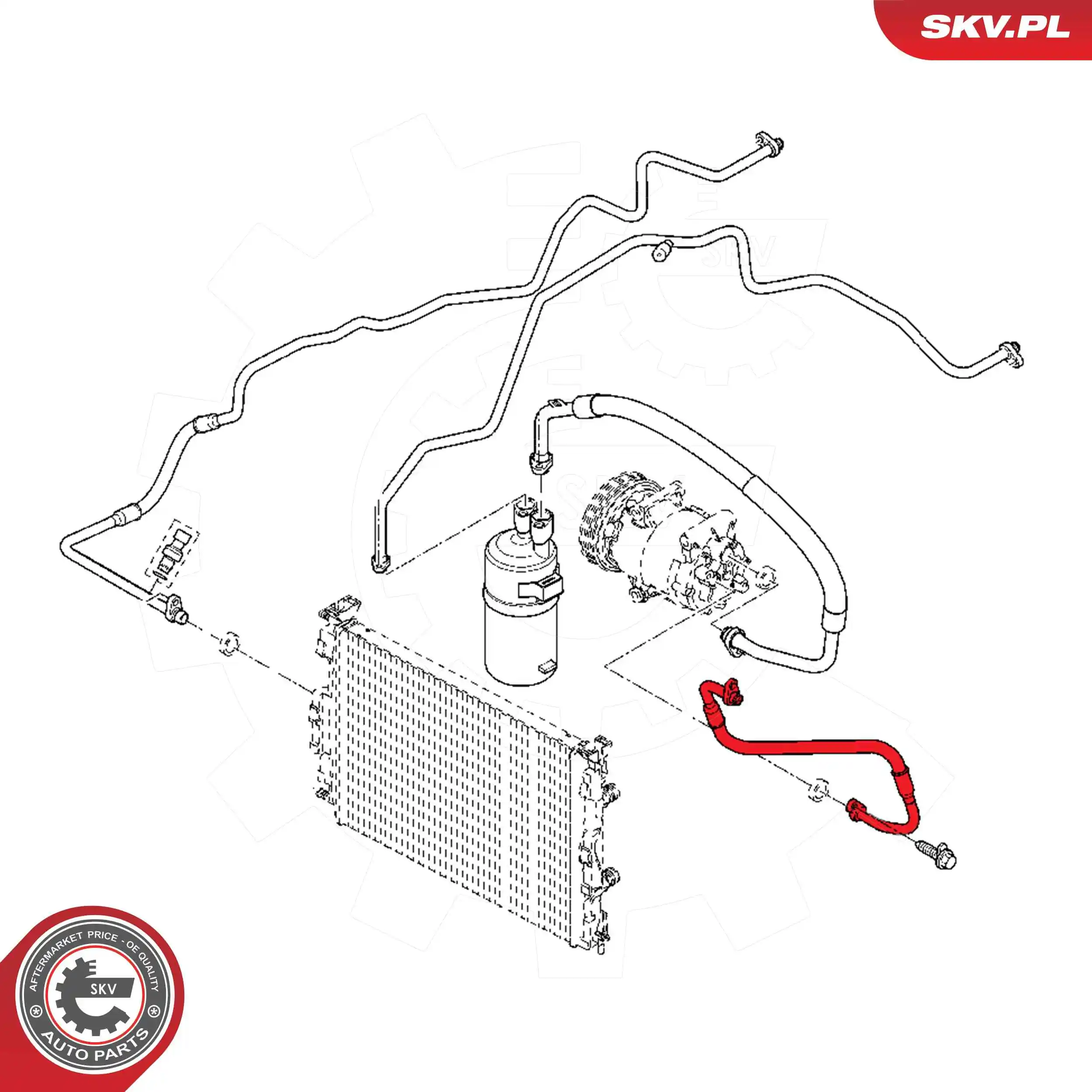 High Pressure Line, air conditioning 43SKV522