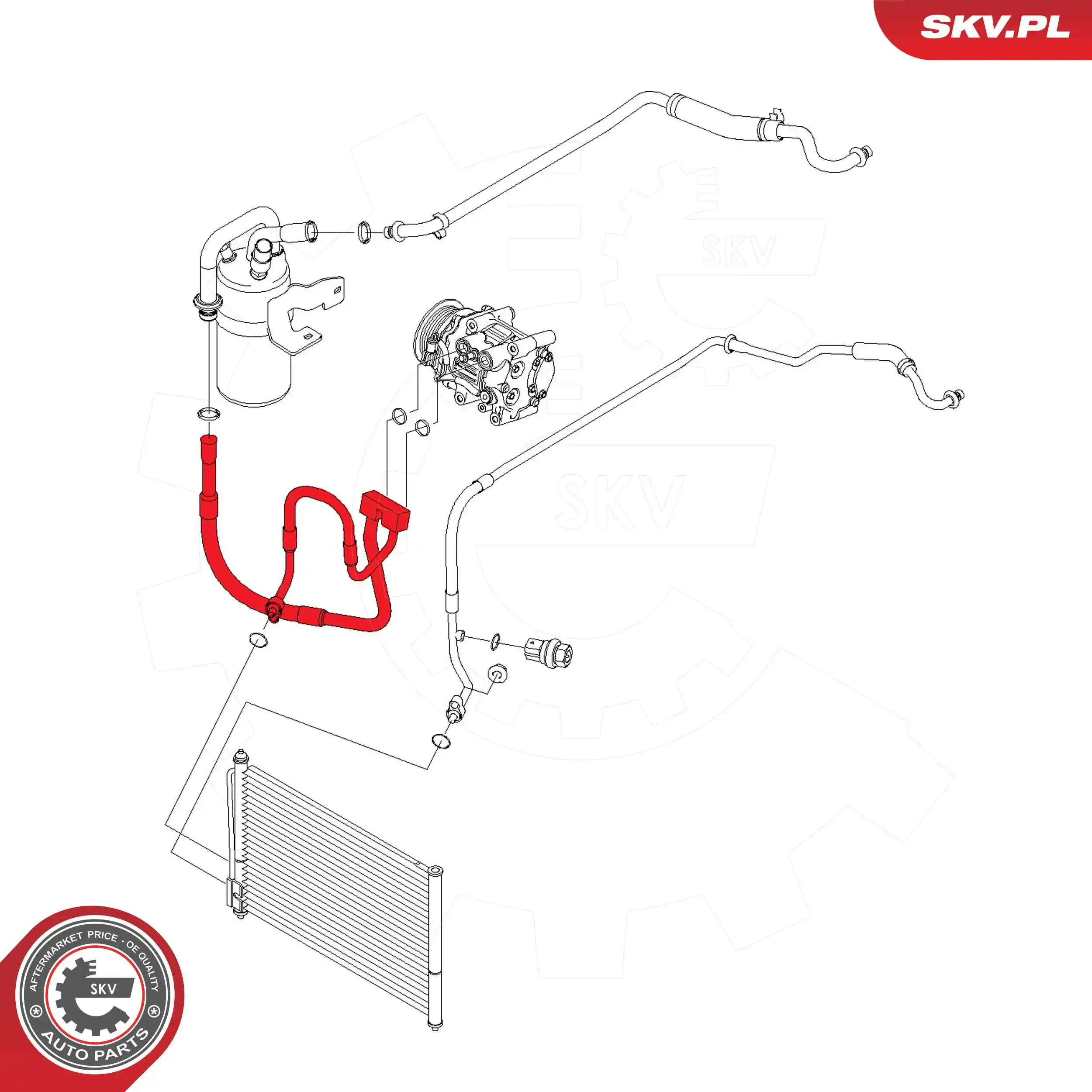 ESEN SKV 43SKV506 High Pressure Line, air conditioning