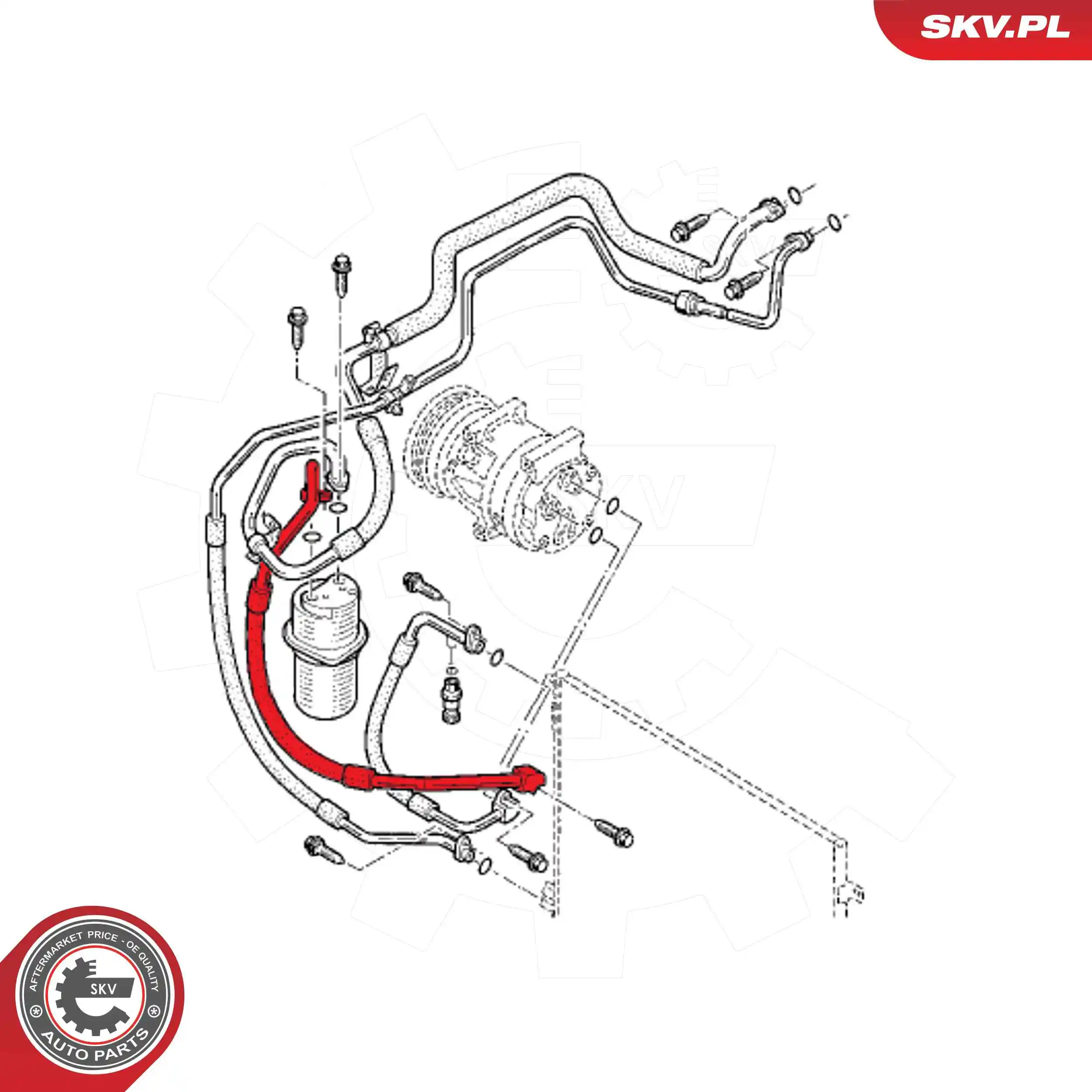 ESEN SKV 54SKV677 High-/Low Pressure Line, air conditioning
