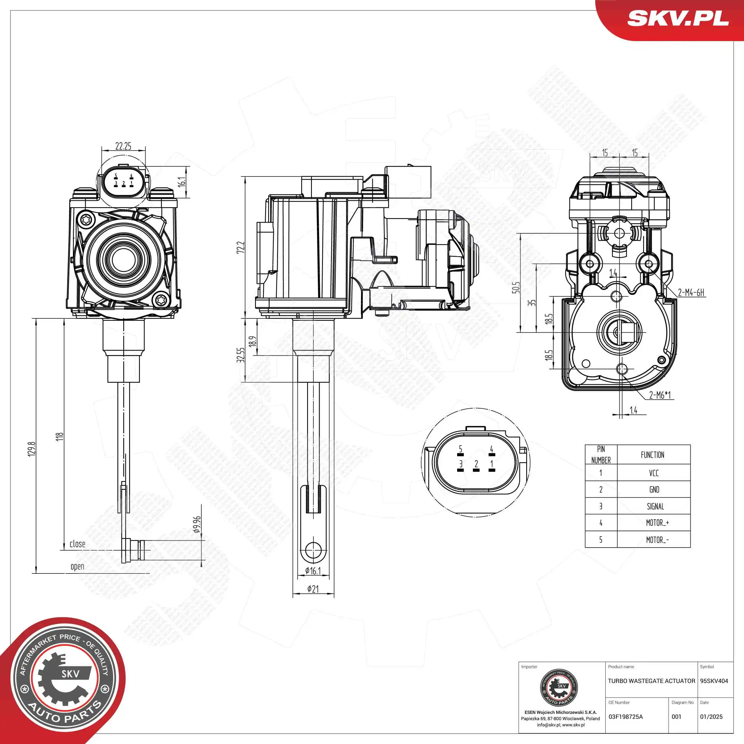 Boost Pressure Control Valve 95SKV404