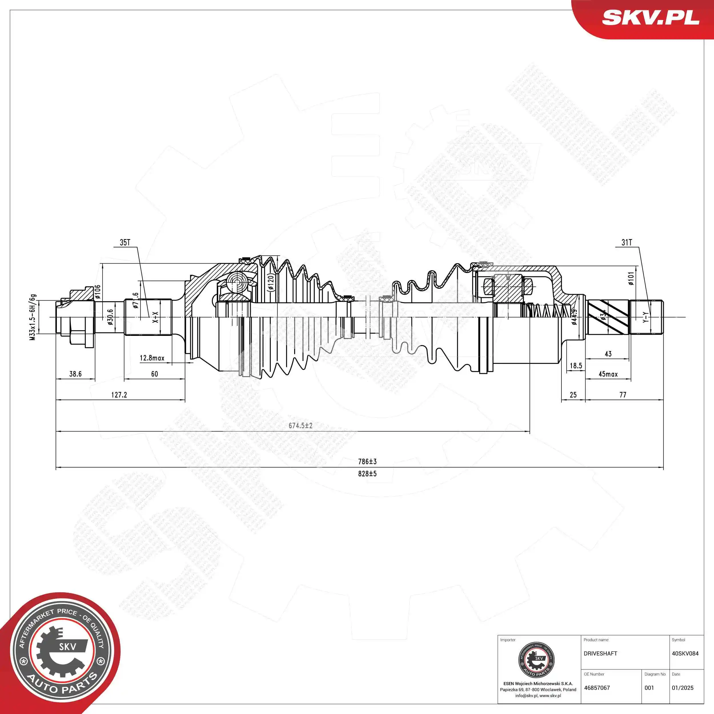 Drive Shaft 40SKV084