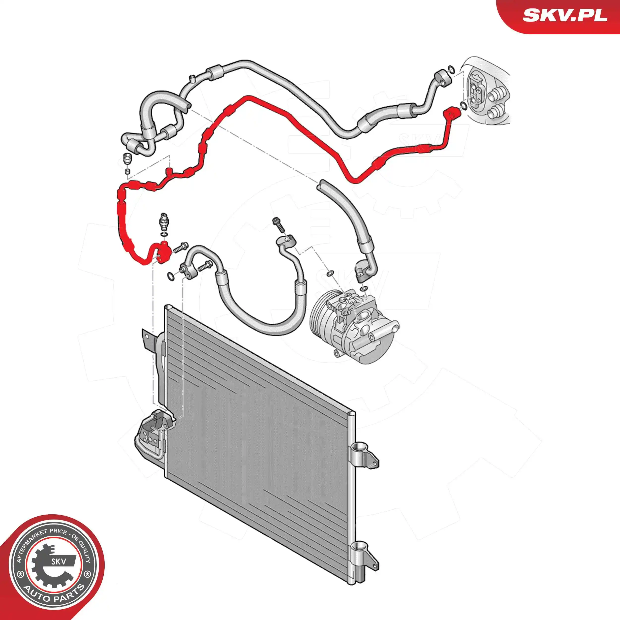 ESEN SKV 43SKV562 High-/Low Pressure Line, air conditioning