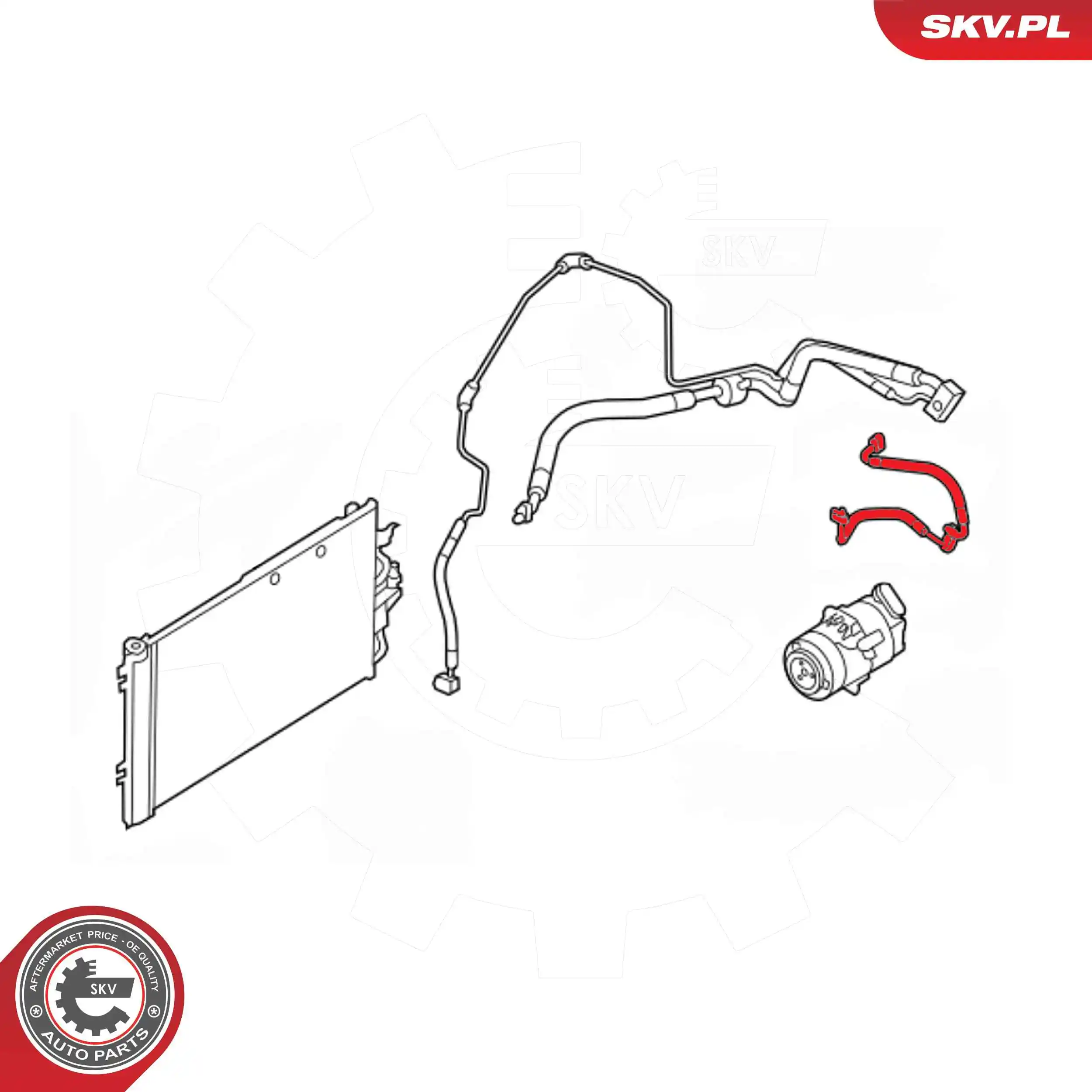 ESEN SKV 43SKV542 High Pressure Line, air conditioning