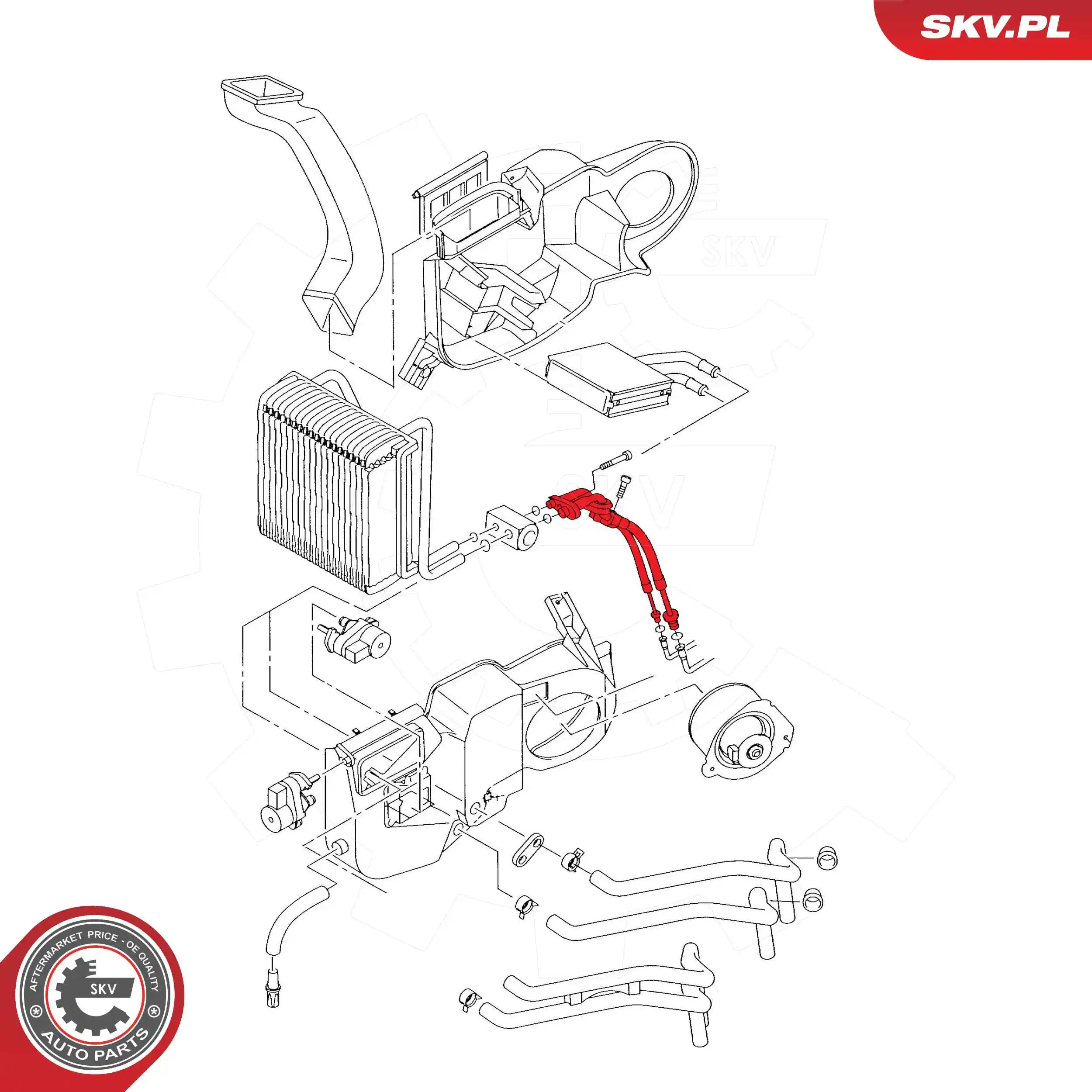 ESEN SKV 54SKV699 High-/Low Pressure Line, air conditioning