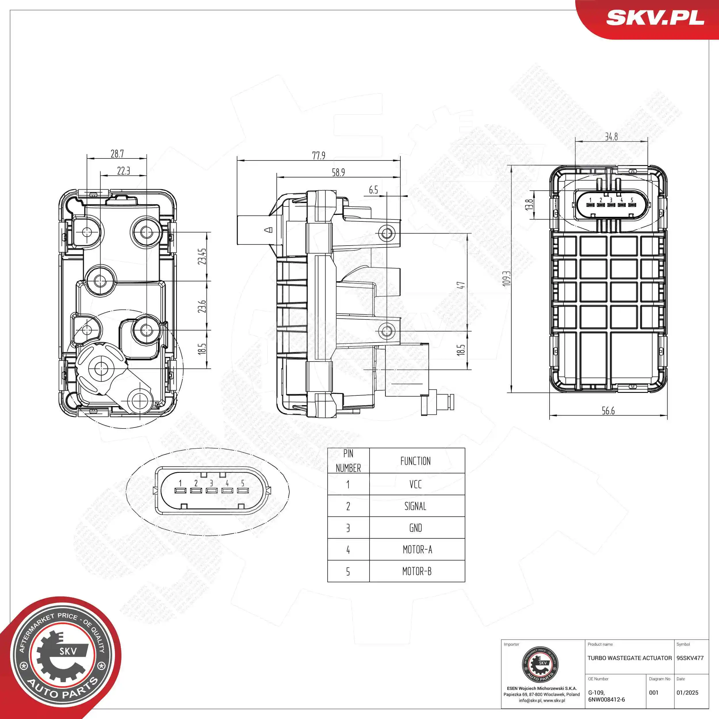 Boost Pressure Control Valve 95SKV477