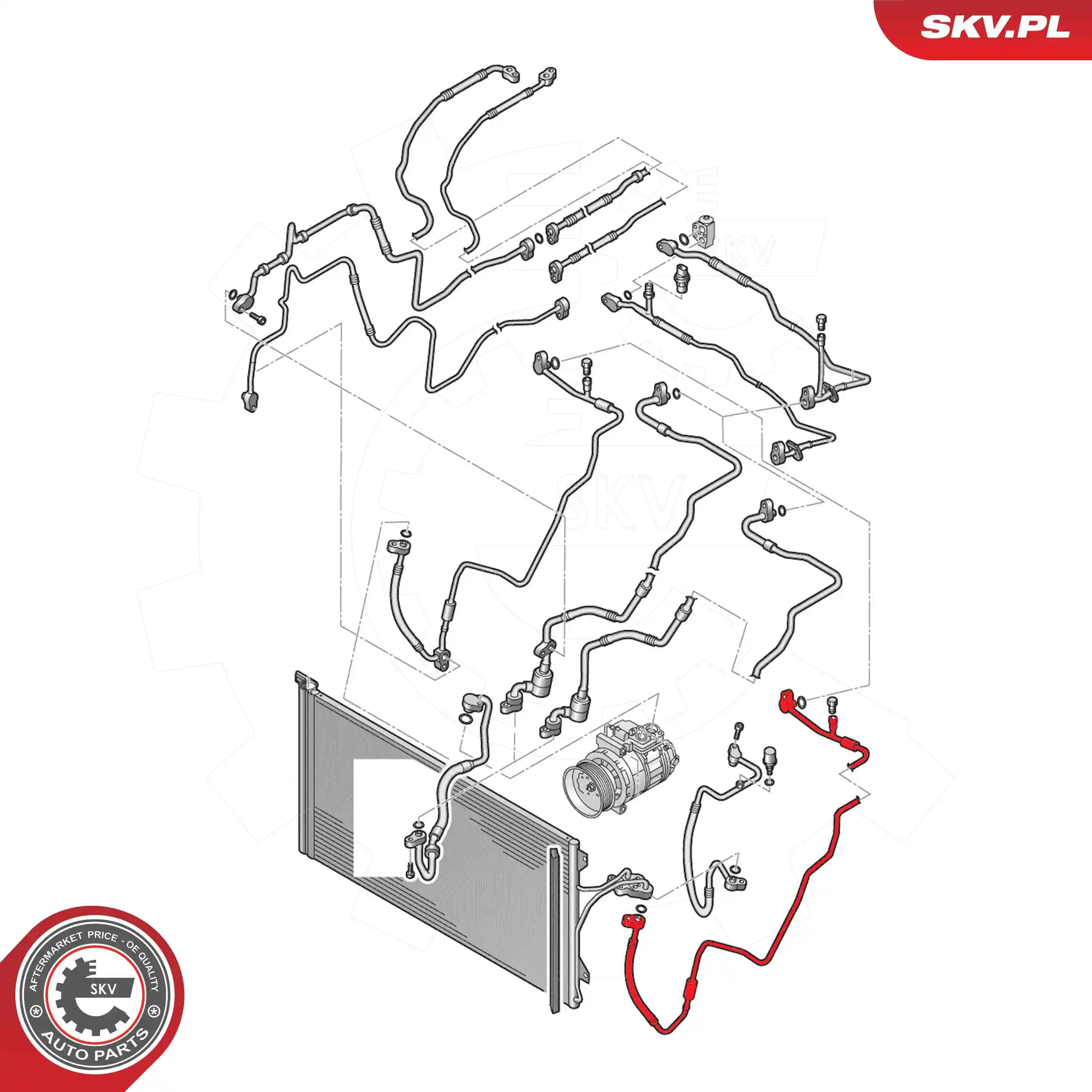 ESEN SKV 43SKV536 High Pressure Line, air conditioning