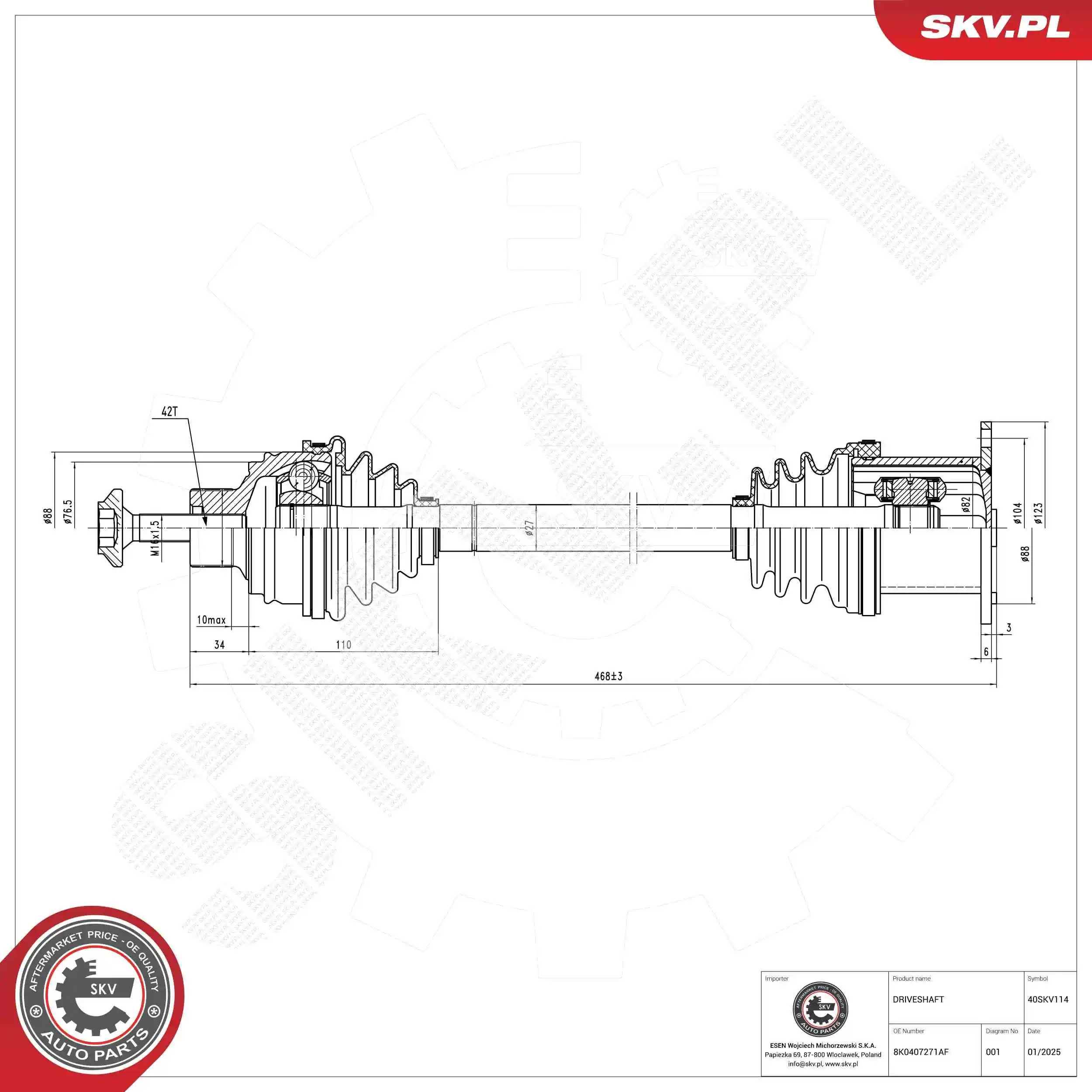 Drive Shaft 40SKV114