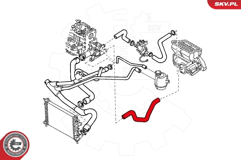 Hose, heat exchanger (heating) 43SKV801