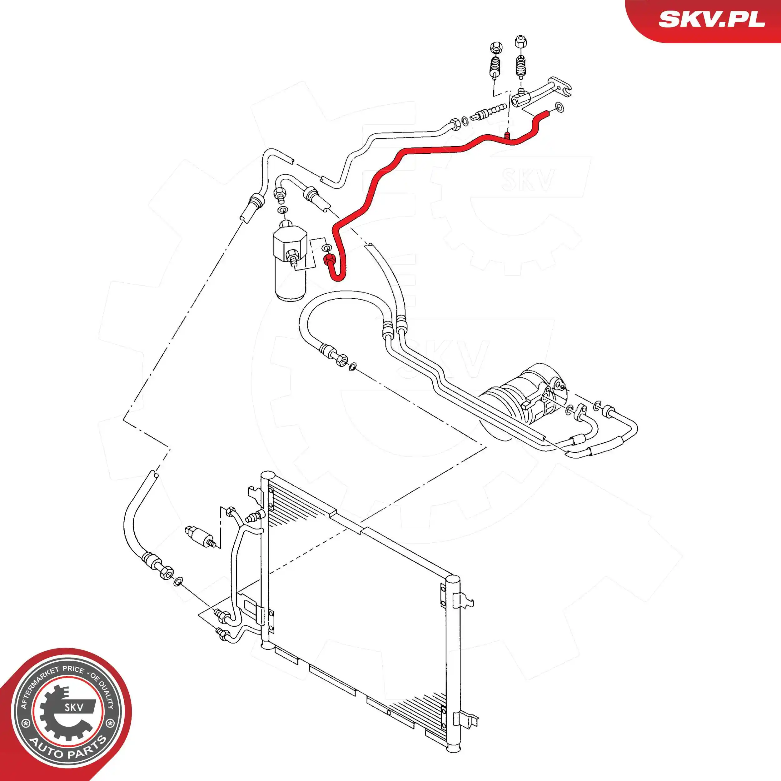 High-/Low Pressure Line, air conditioning 43SKV567
