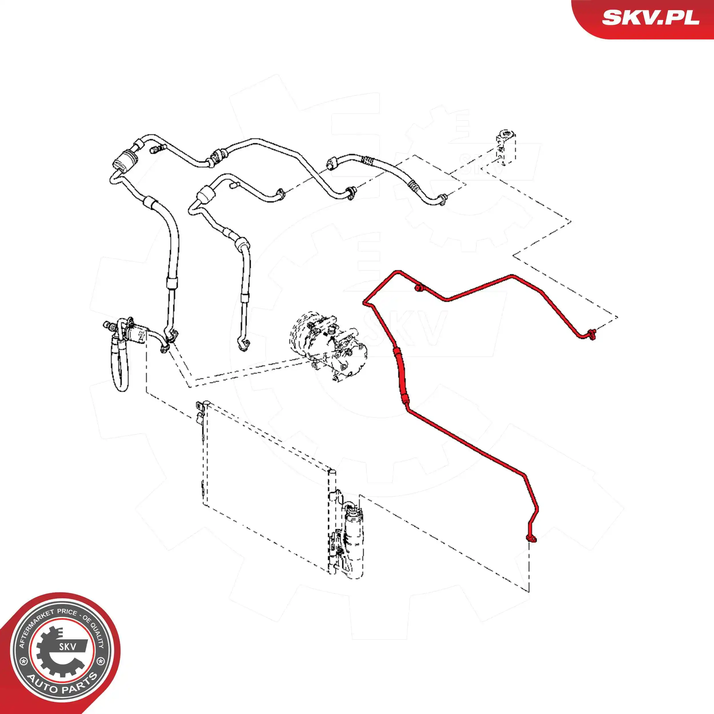 ESEN SKV 54SKV611 High-/Low Pressure Line, air conditioning