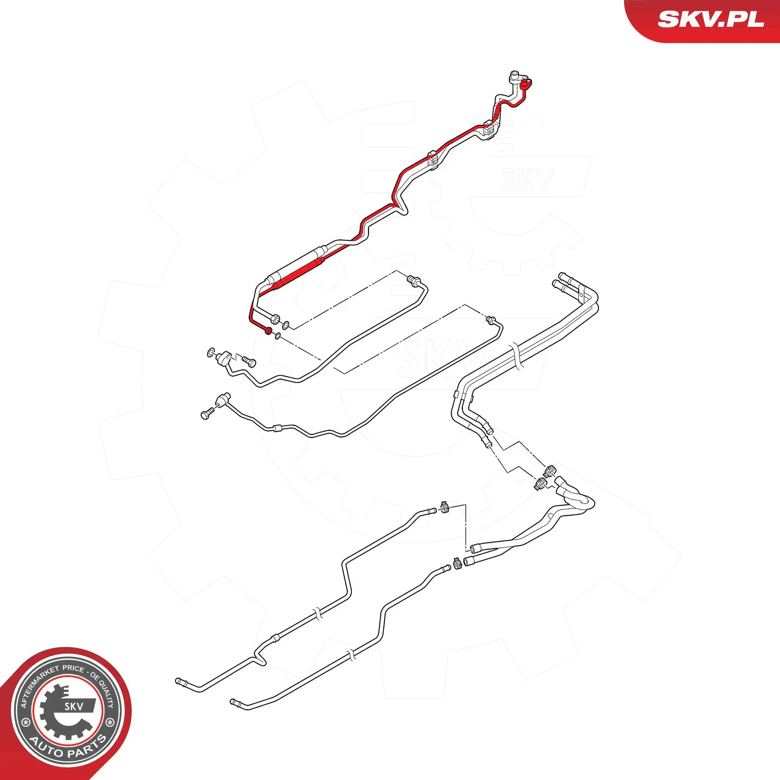 ESEN SKV 54SKV701 High-/Low Pressure Line, air conditioning