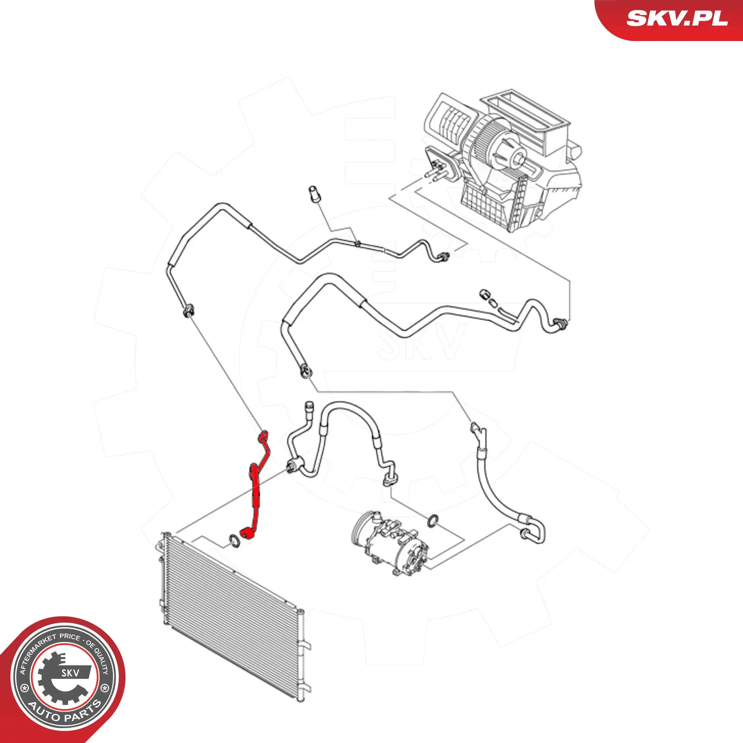 ESEN SKV 54SKV633 High-/Low Pressure Line, air conditioning