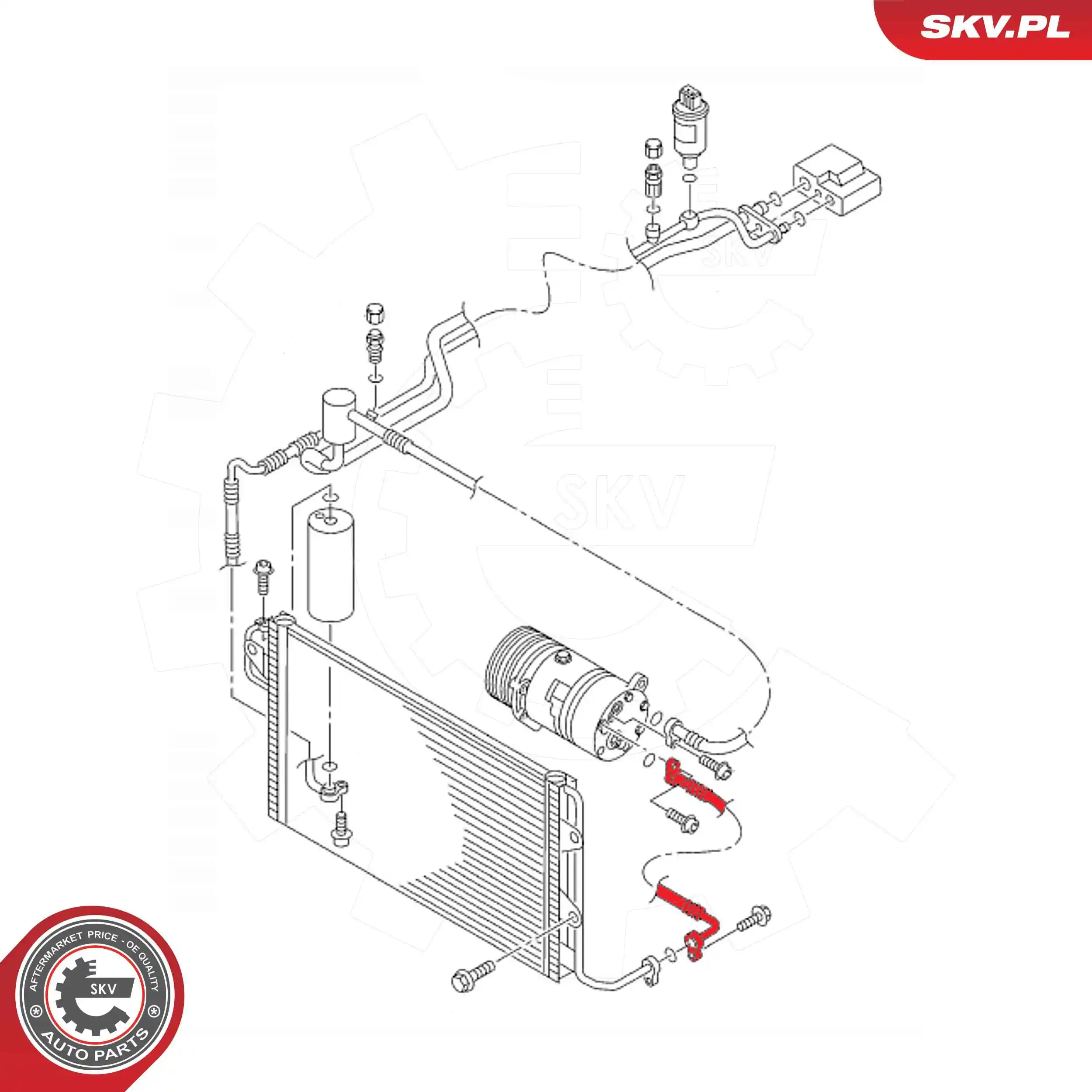 High-/Low Pressure Line, air conditioning 43SKV558