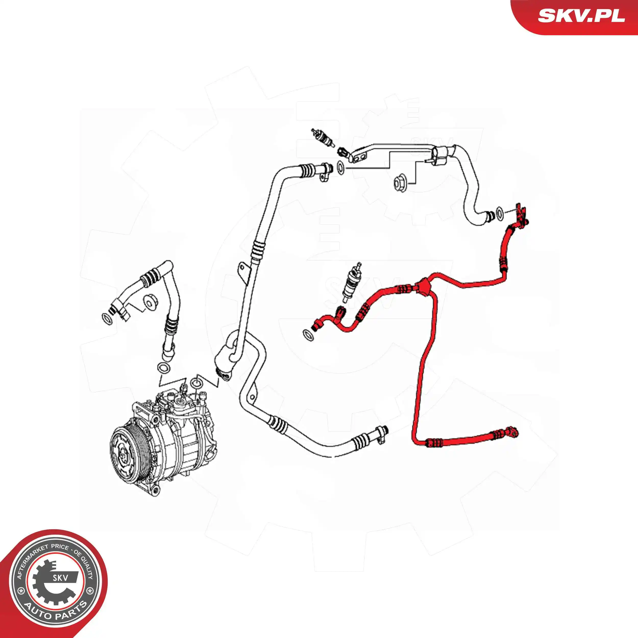 ESEN SKV 54SKV656 High-/Low Pressure Line, air conditioning