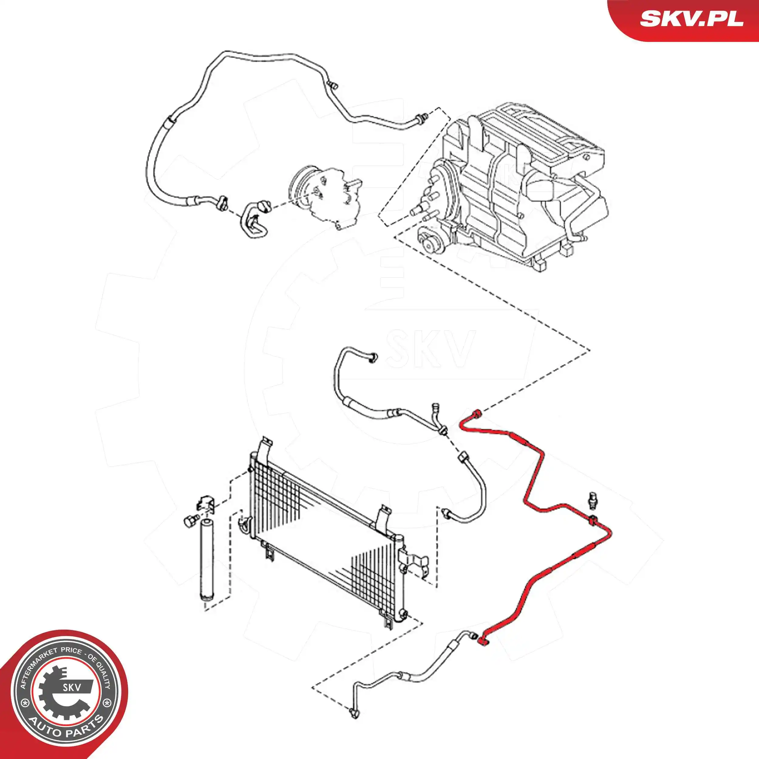 ESEN SKV 54SKV644 High-/Low Pressure Line, air conditioning