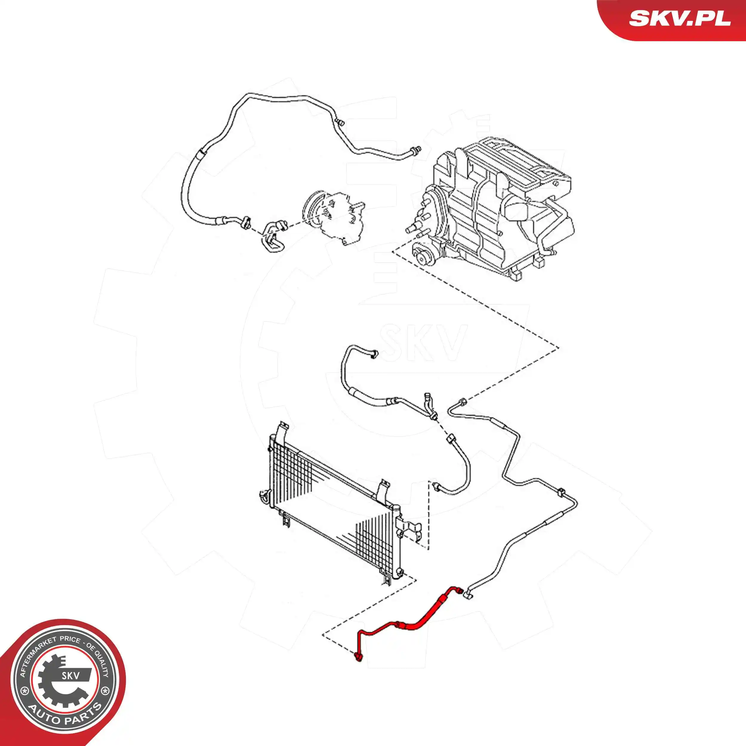 ESEN SKV 43SKV535 High Pressure Line, air conditioning