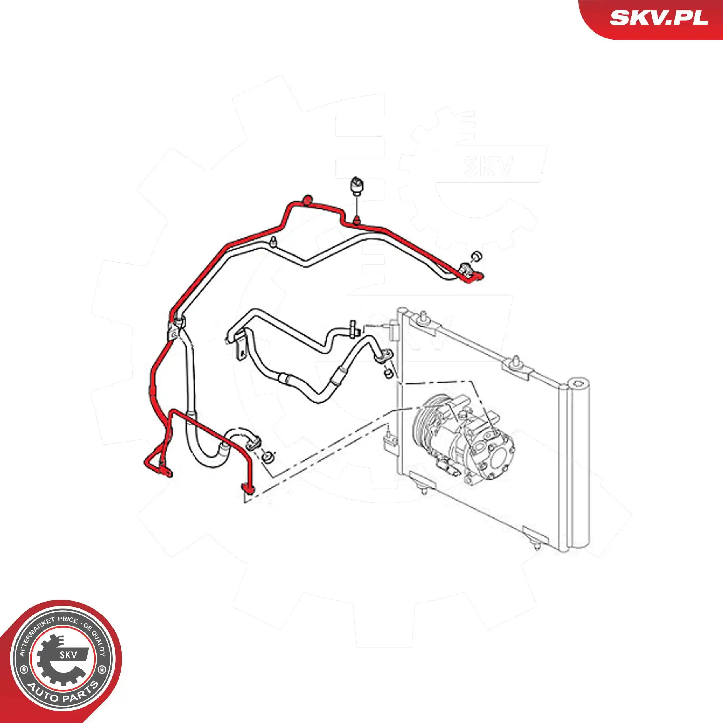 ESEN SKV 43SKV538 High Pressure Line, air conditioning