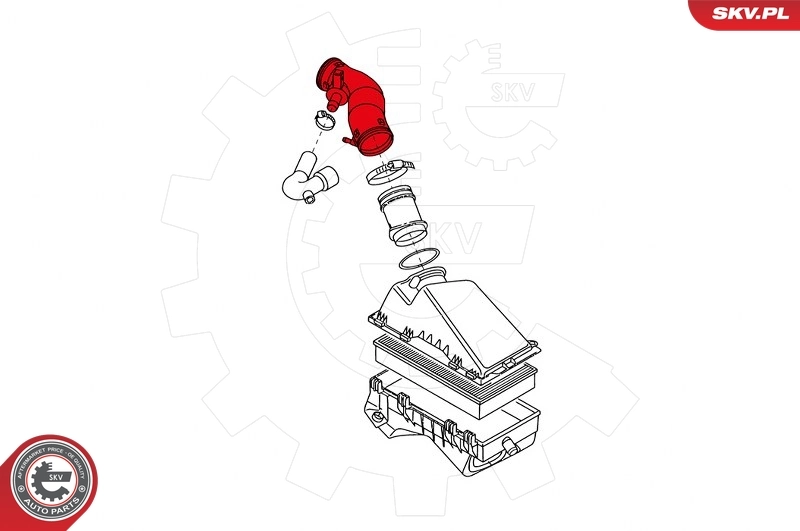 Intake Hose, air filter 96SKV001