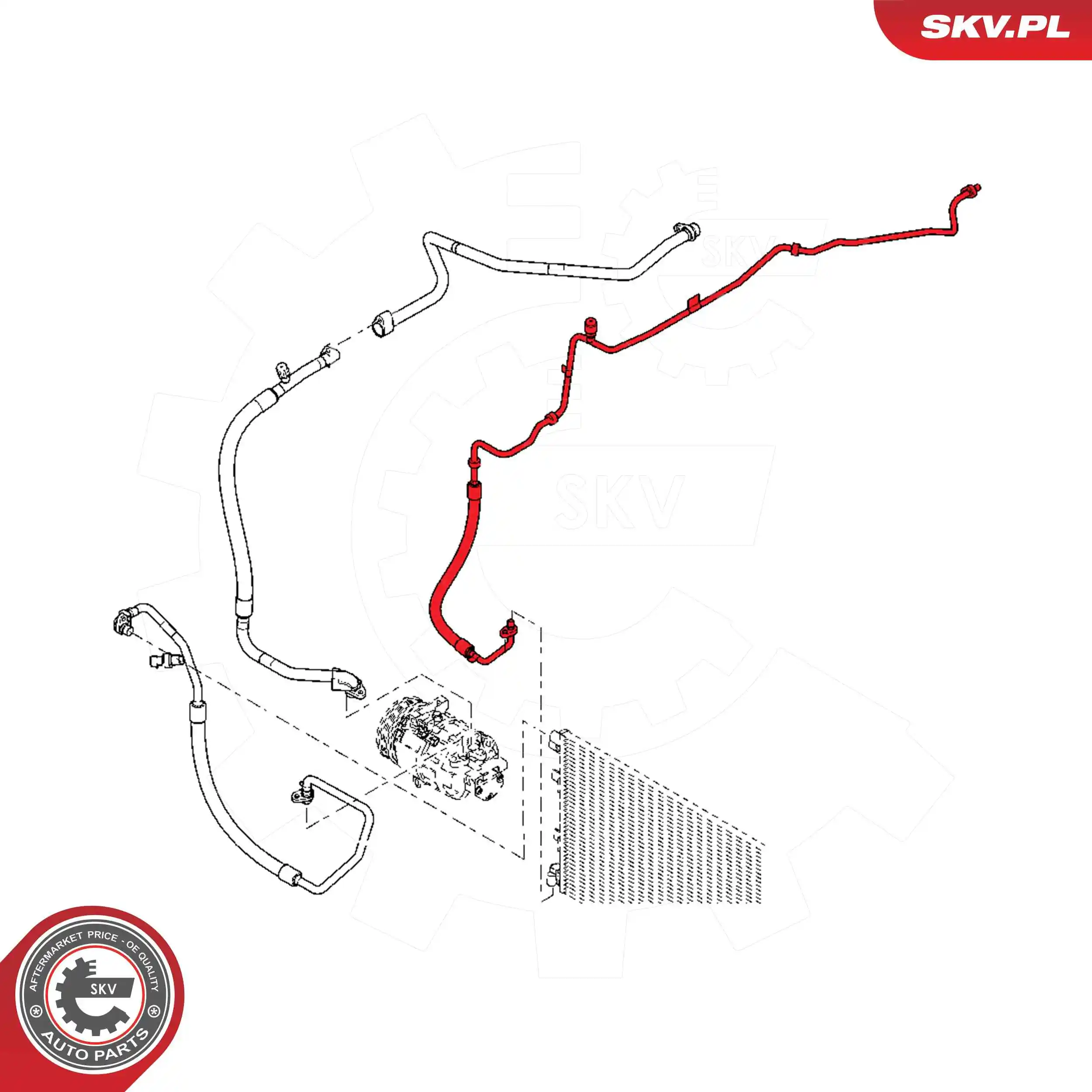 ESEN SKV 54SKV693 High-/Low Pressure Line, air conditioning