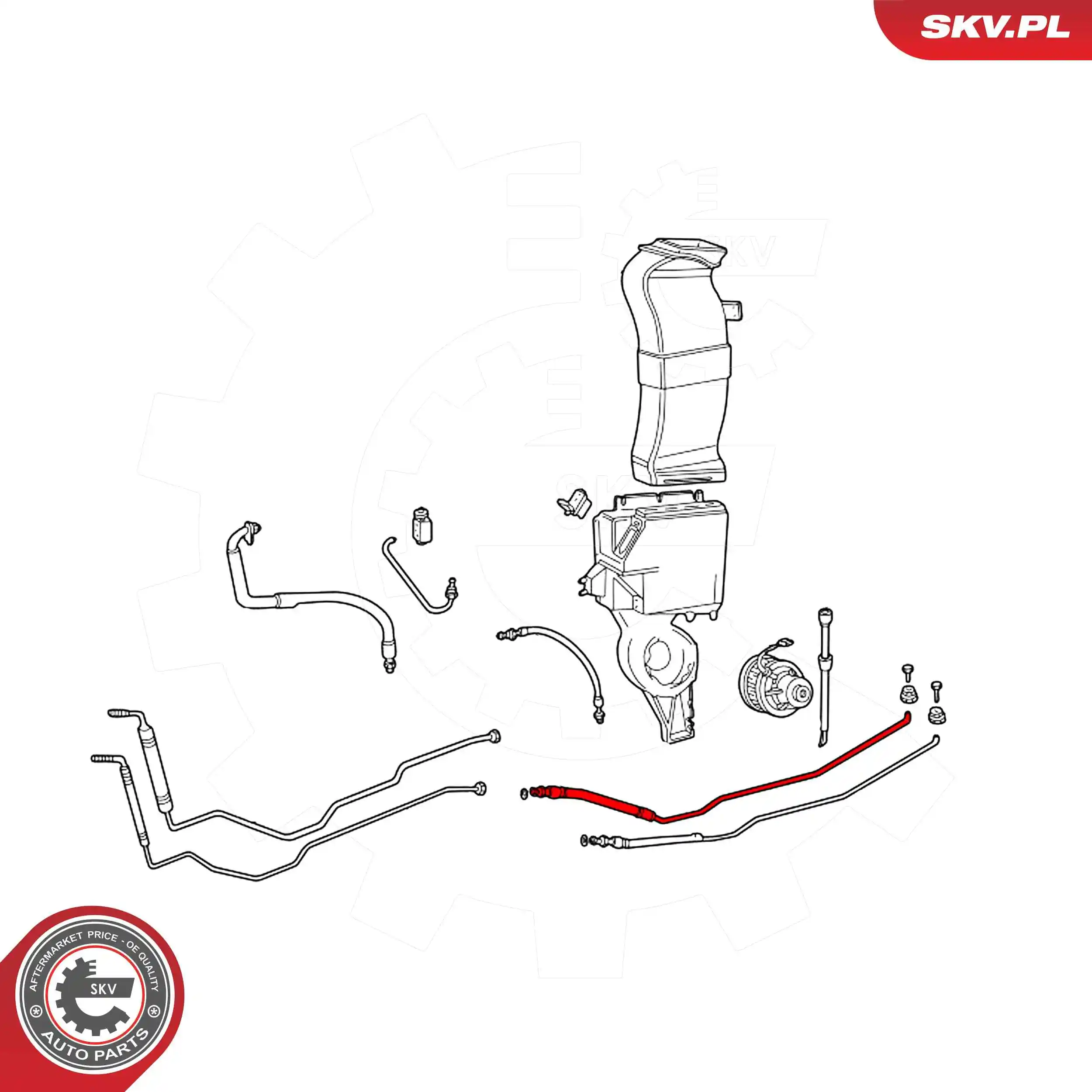 ESEN SKV 54SKV734 High-/Low Pressure Line, air conditioning