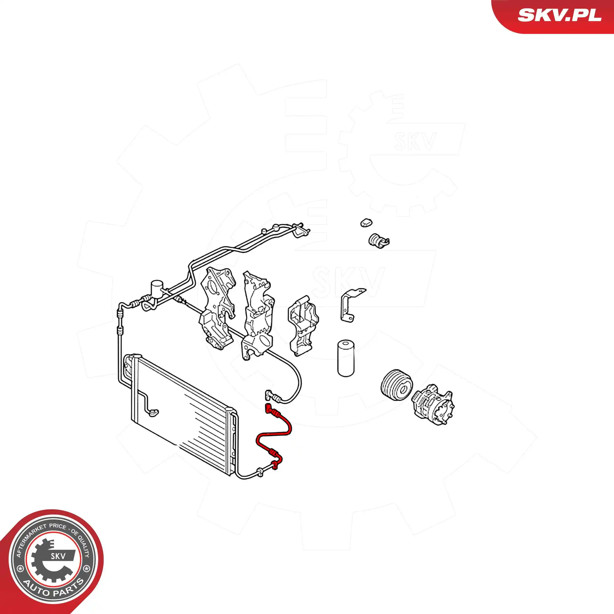 High-/Low Pressure Line, air conditioning 54SKV737