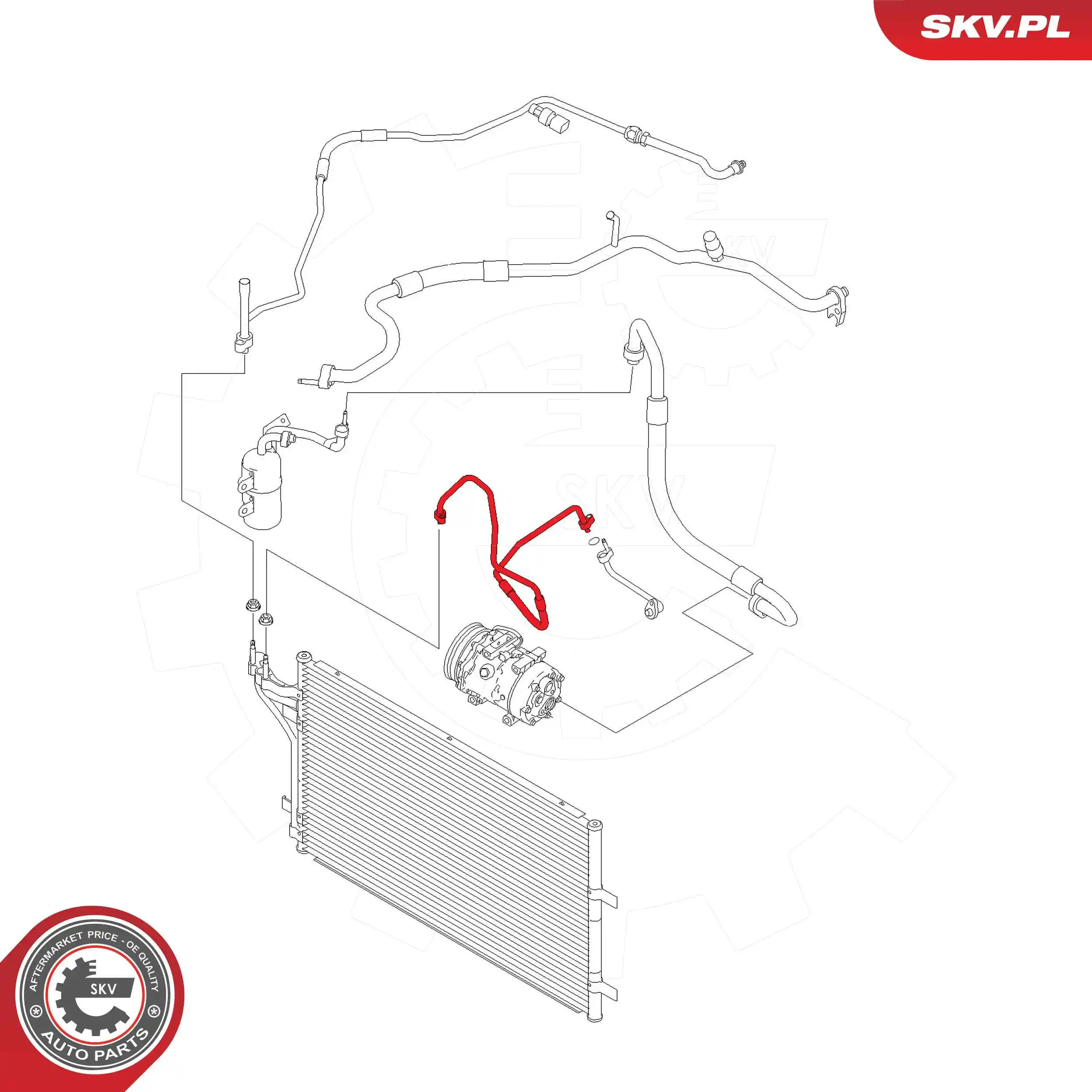 High Pressure Line, air conditioning 43SKV510