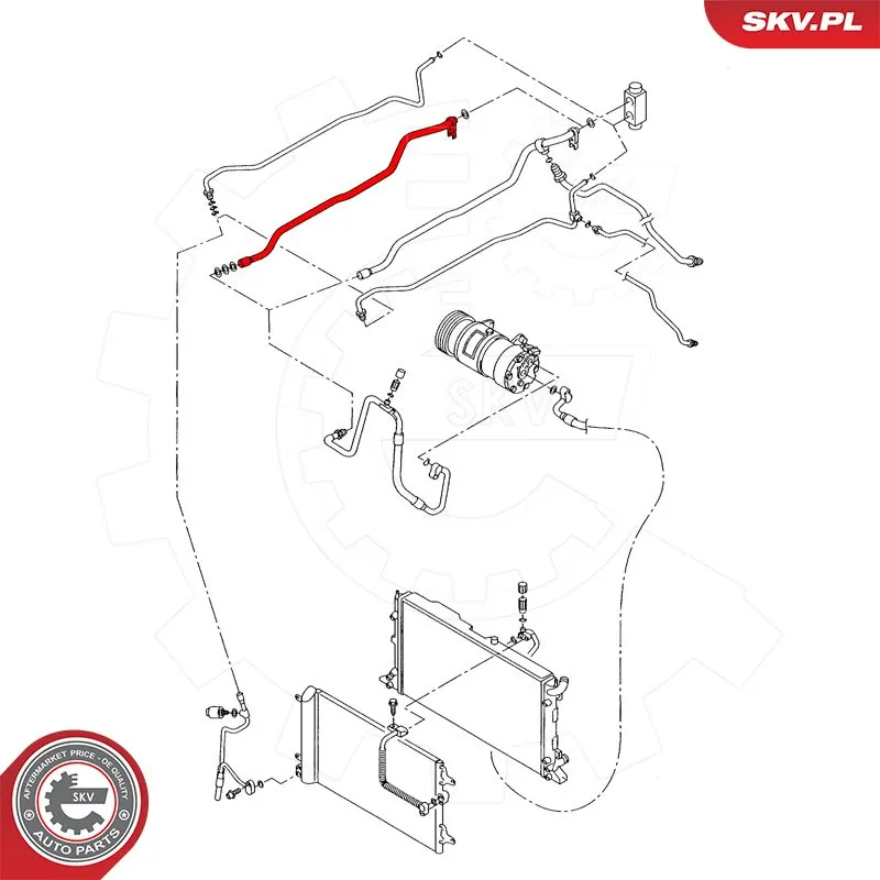 ESEN SKV 43SKV500 High Pressure Line, air conditioning