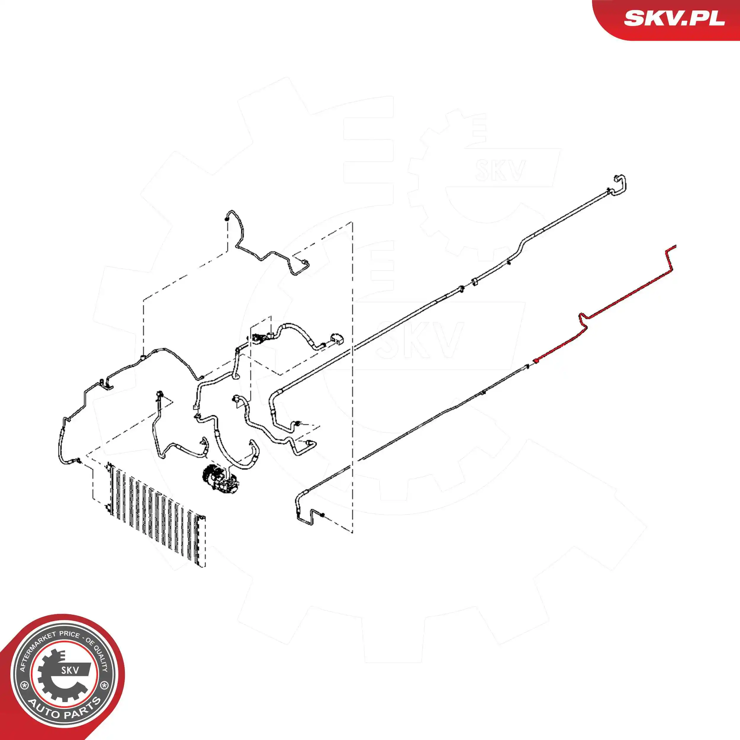 ESEN SKV 54SKV617 High-/Low Pressure Line, air conditioning