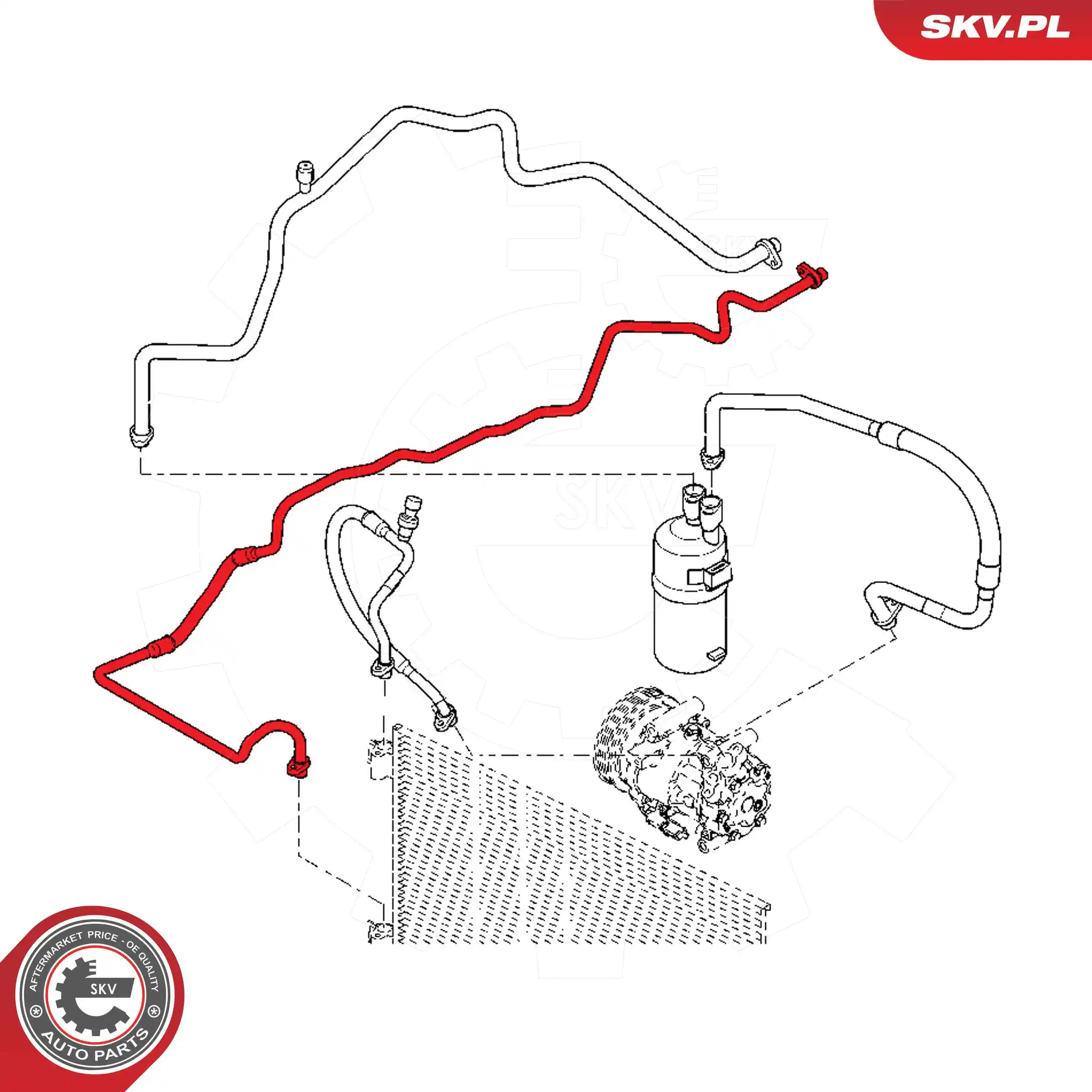 High Pressure Line, air conditioning 43SKV539