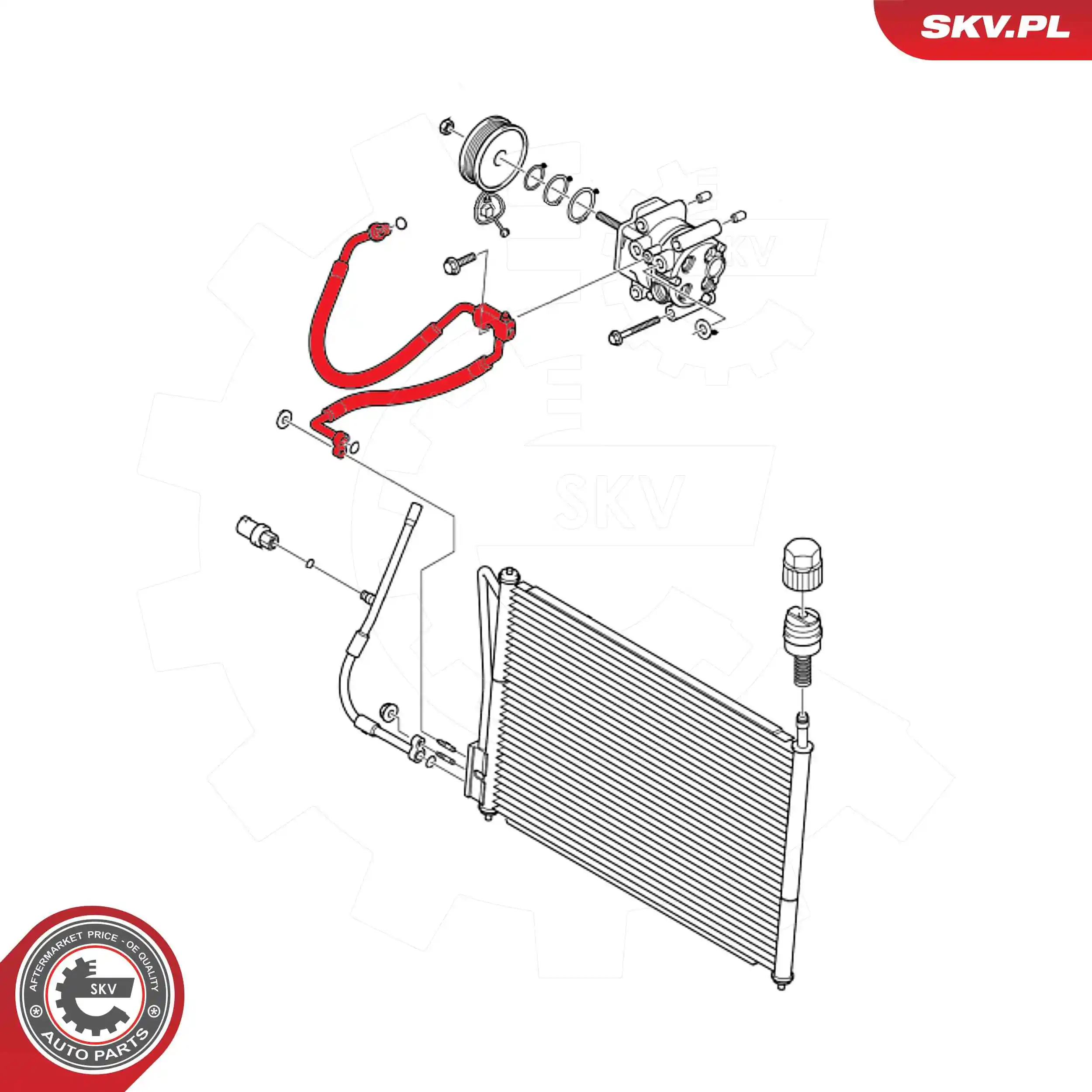 ESEN SKV 43SKV508 High Pressure Line, air conditioning