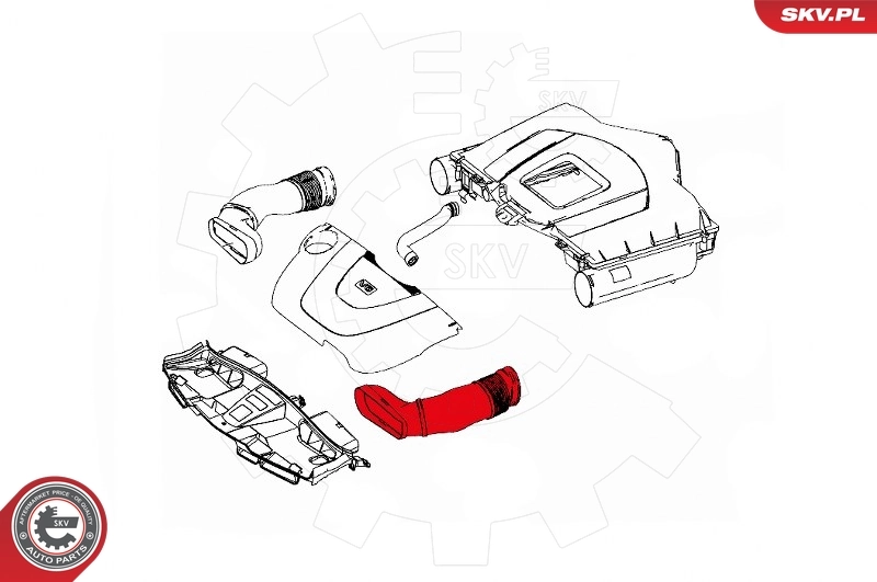 Intake Hose, air filter 43SKV905