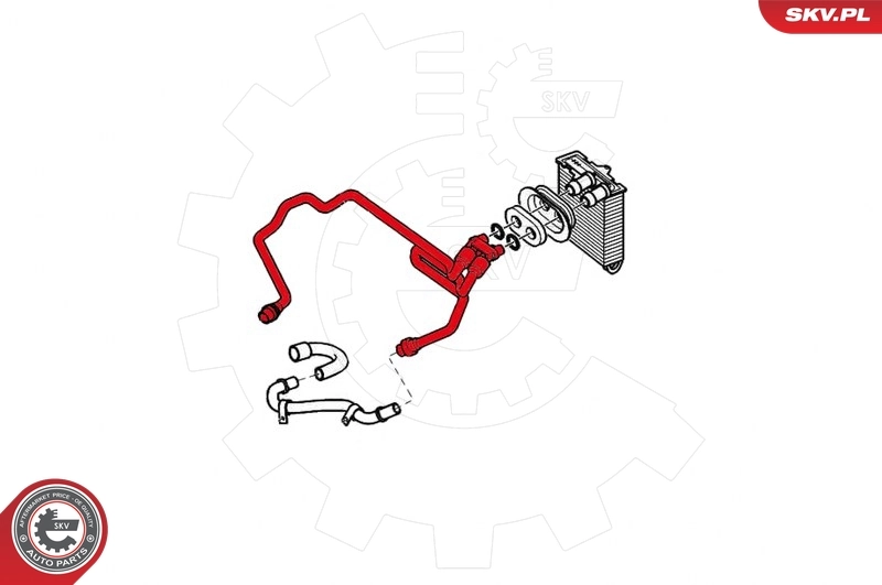 Hose, heat exchanger (heating) 43SKV805