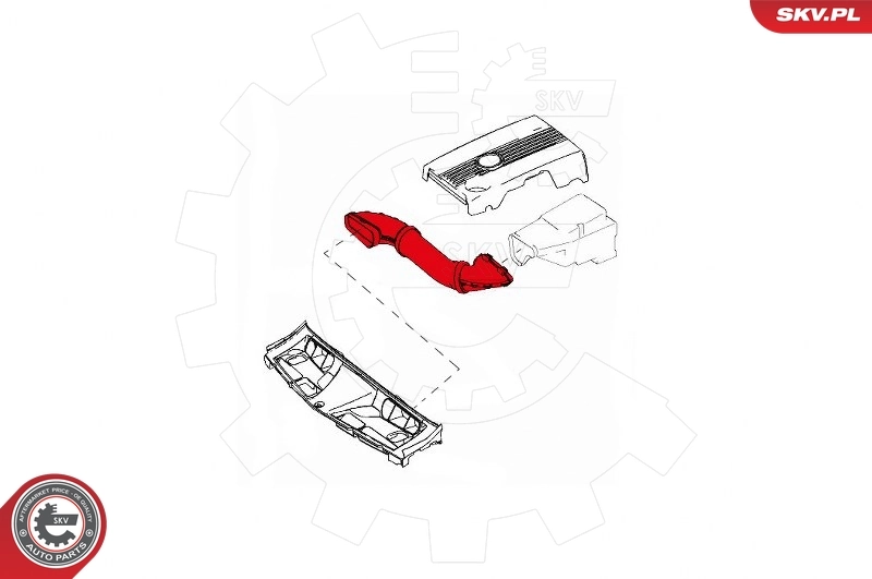 Intake Hose, air filter 43SKV900