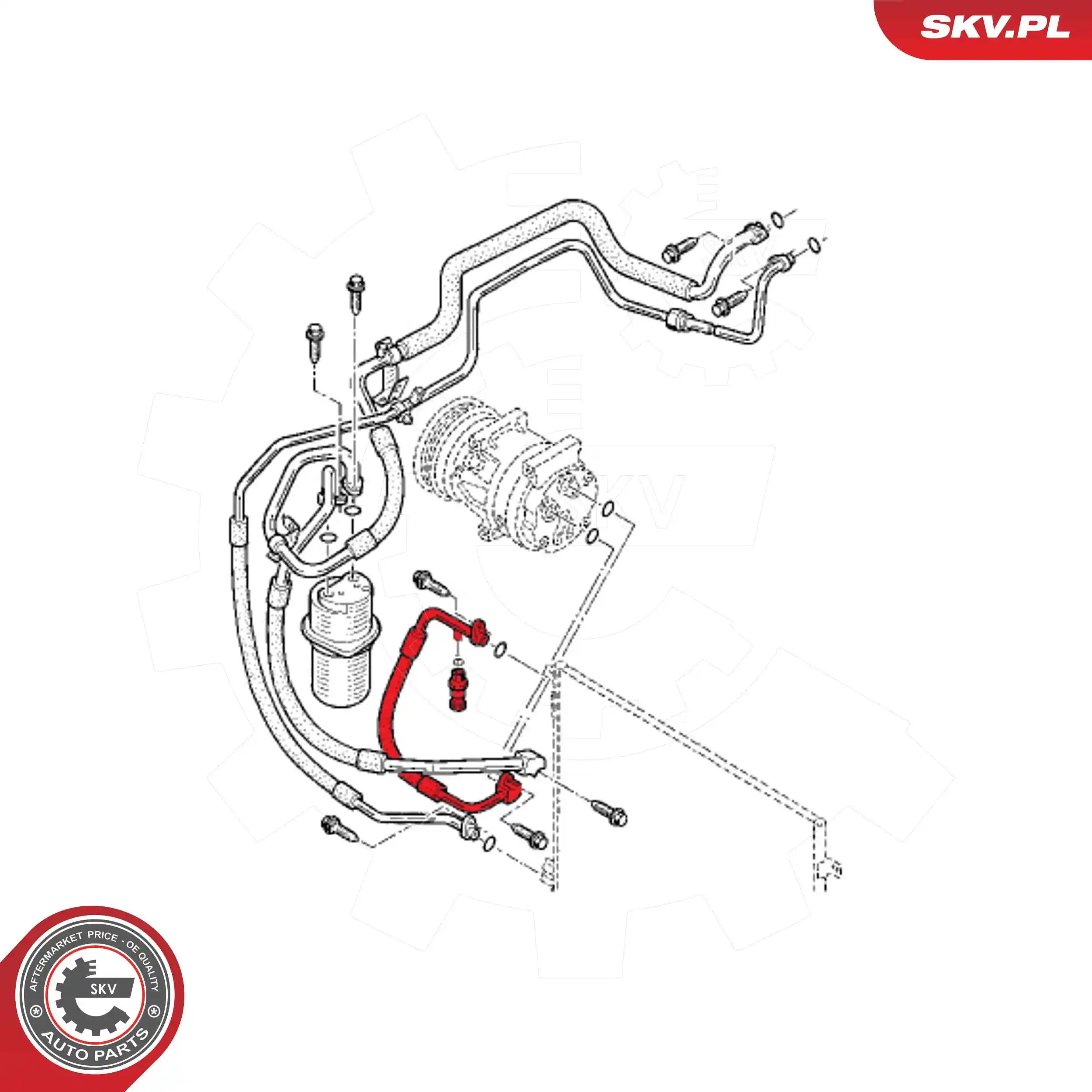 High-/Low Pressure Line, air conditioning 54SKV674