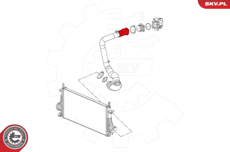 チャージエアインテークホース 43SKV143