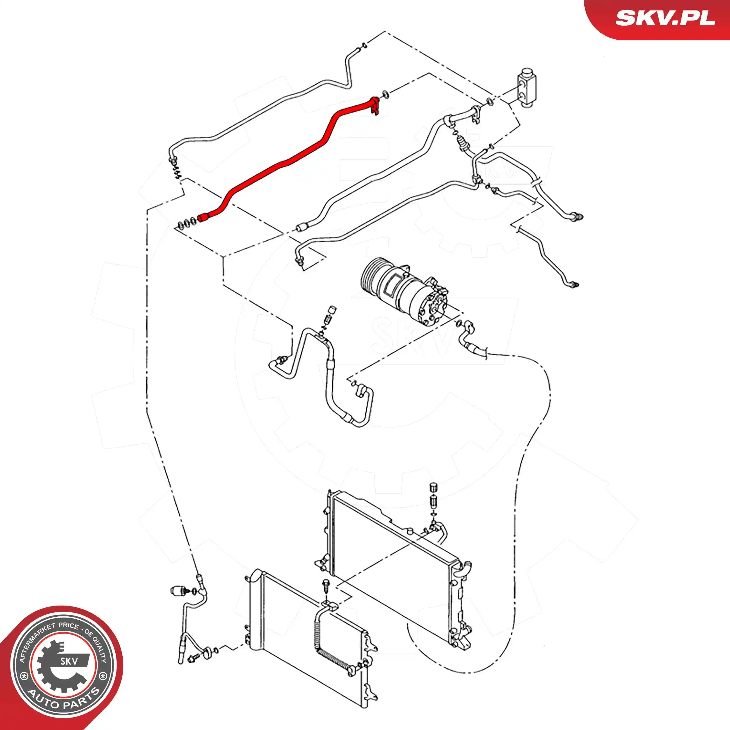 ESEN SKV 43SKV500 High Pressure Line, air conditioning
