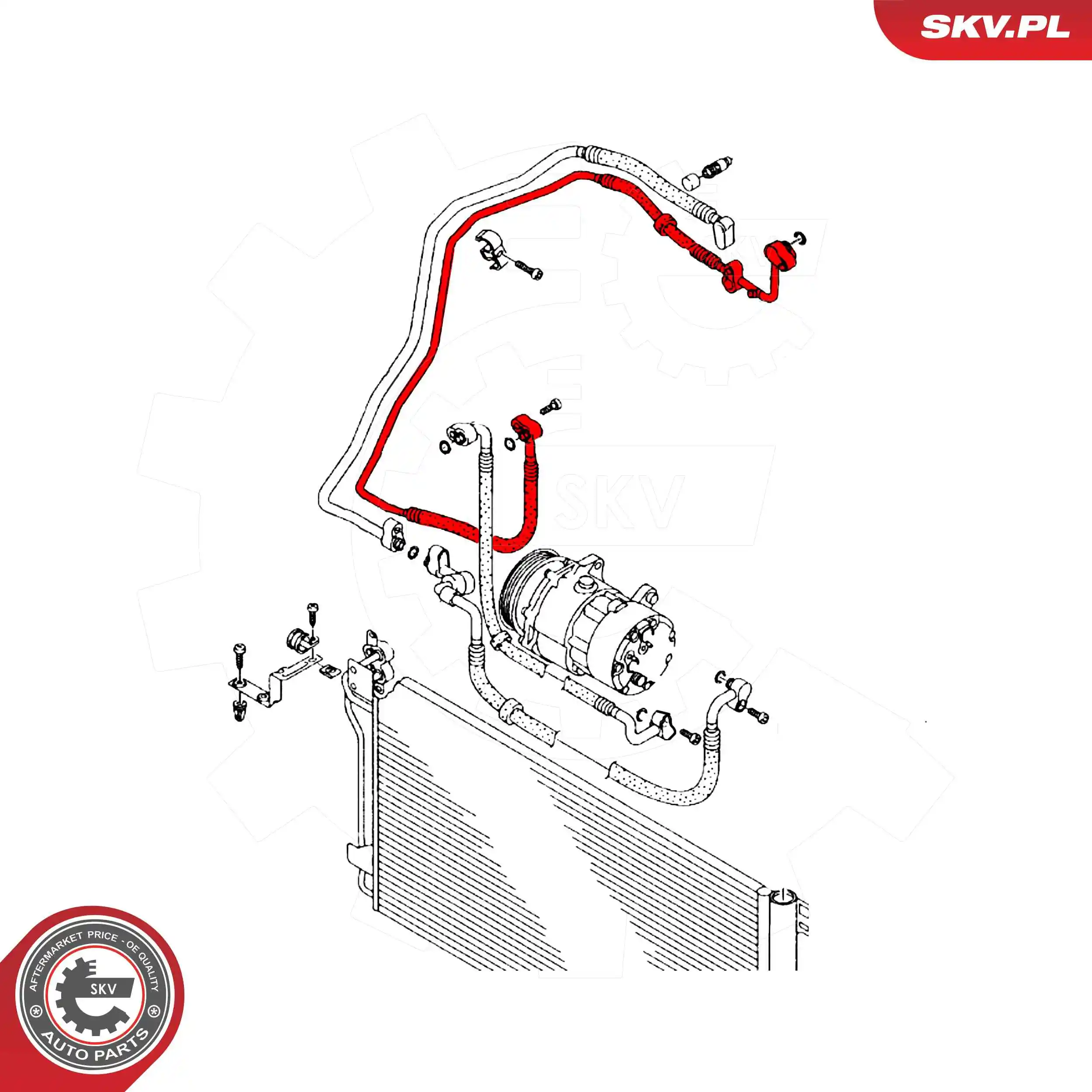 ESEN SKV 54SKV719 High-/Low Pressure Line, air conditioning