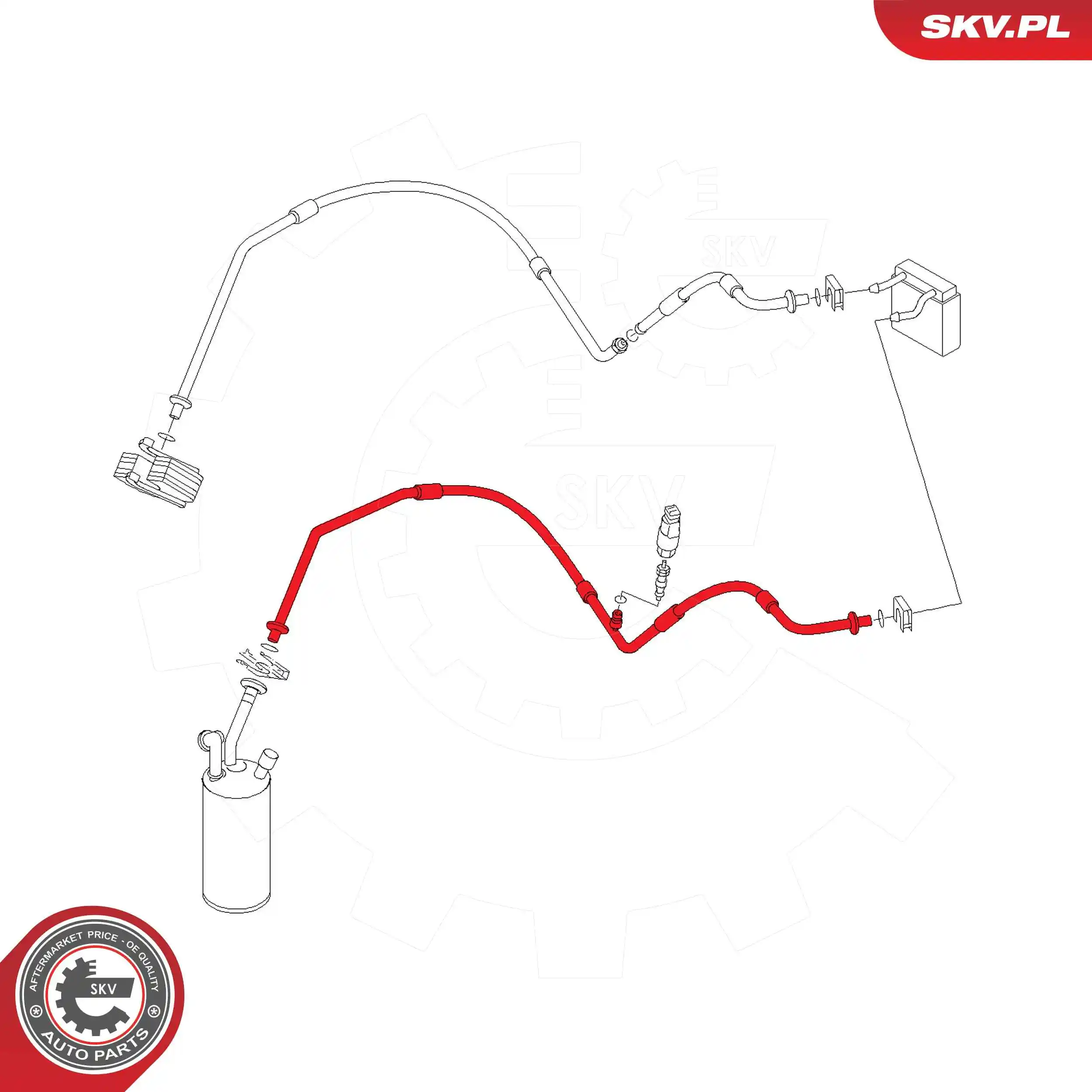 ESEN SKV 43SKV509 High Pressure Line, air conditioning