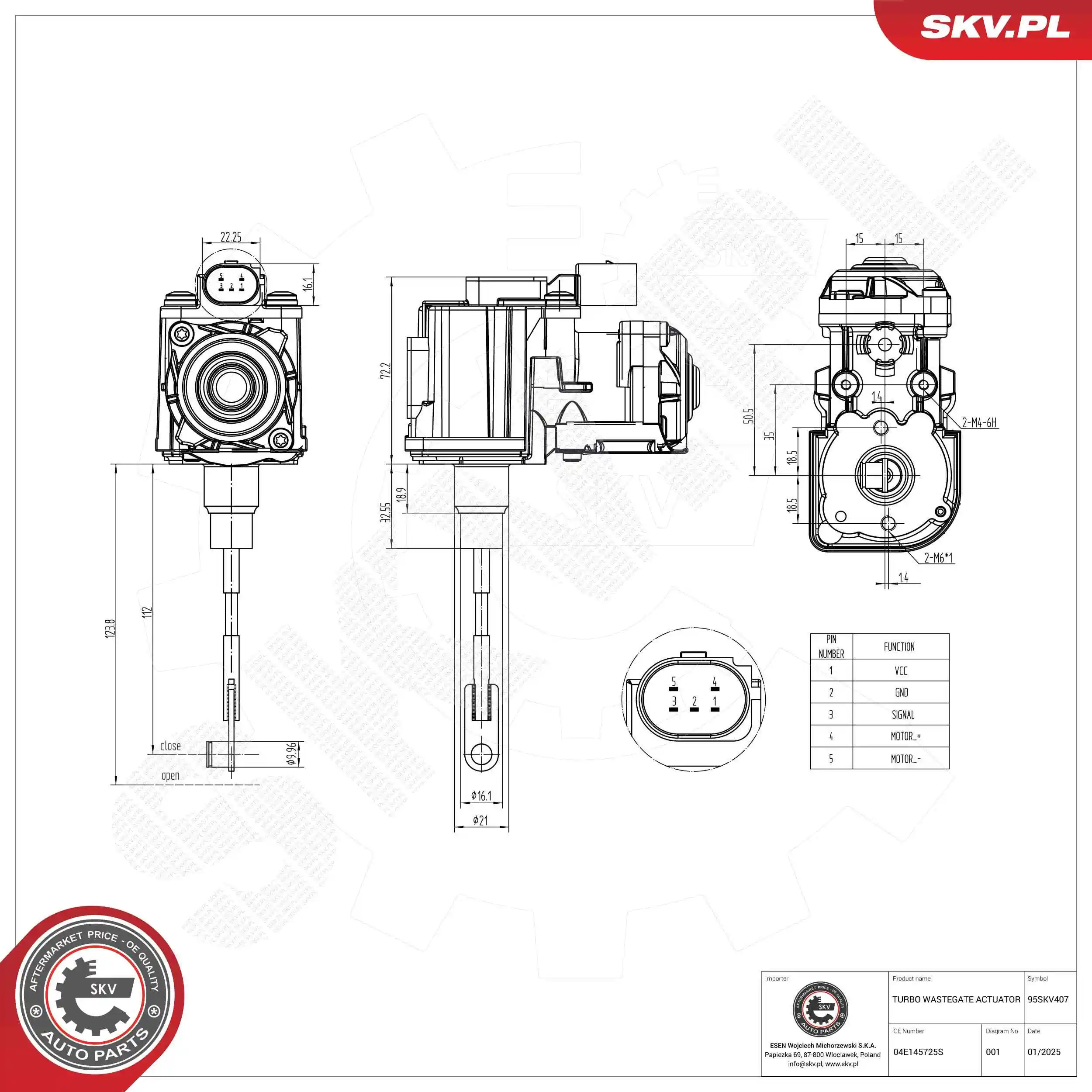 Boost Pressure Control Valve 95SKV407