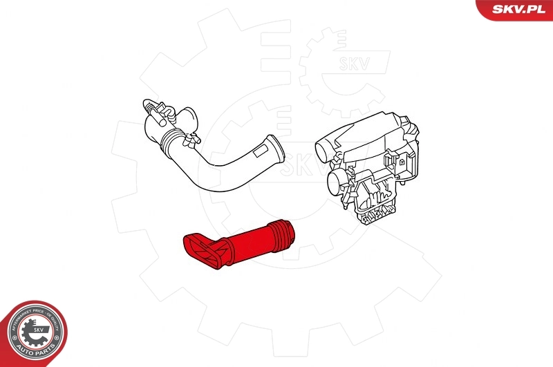 Intake Hose, air filter 43SKV906