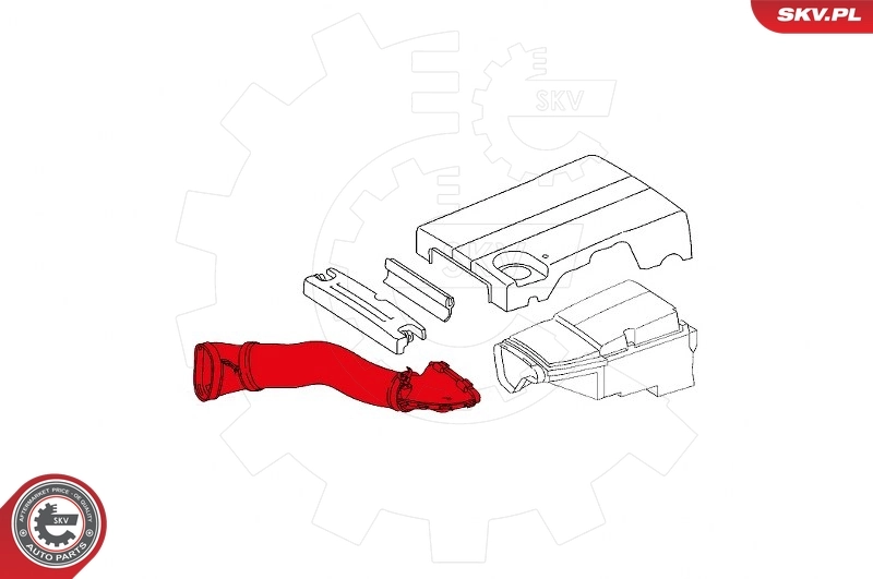 Intake Hose, air filter 43SKV912