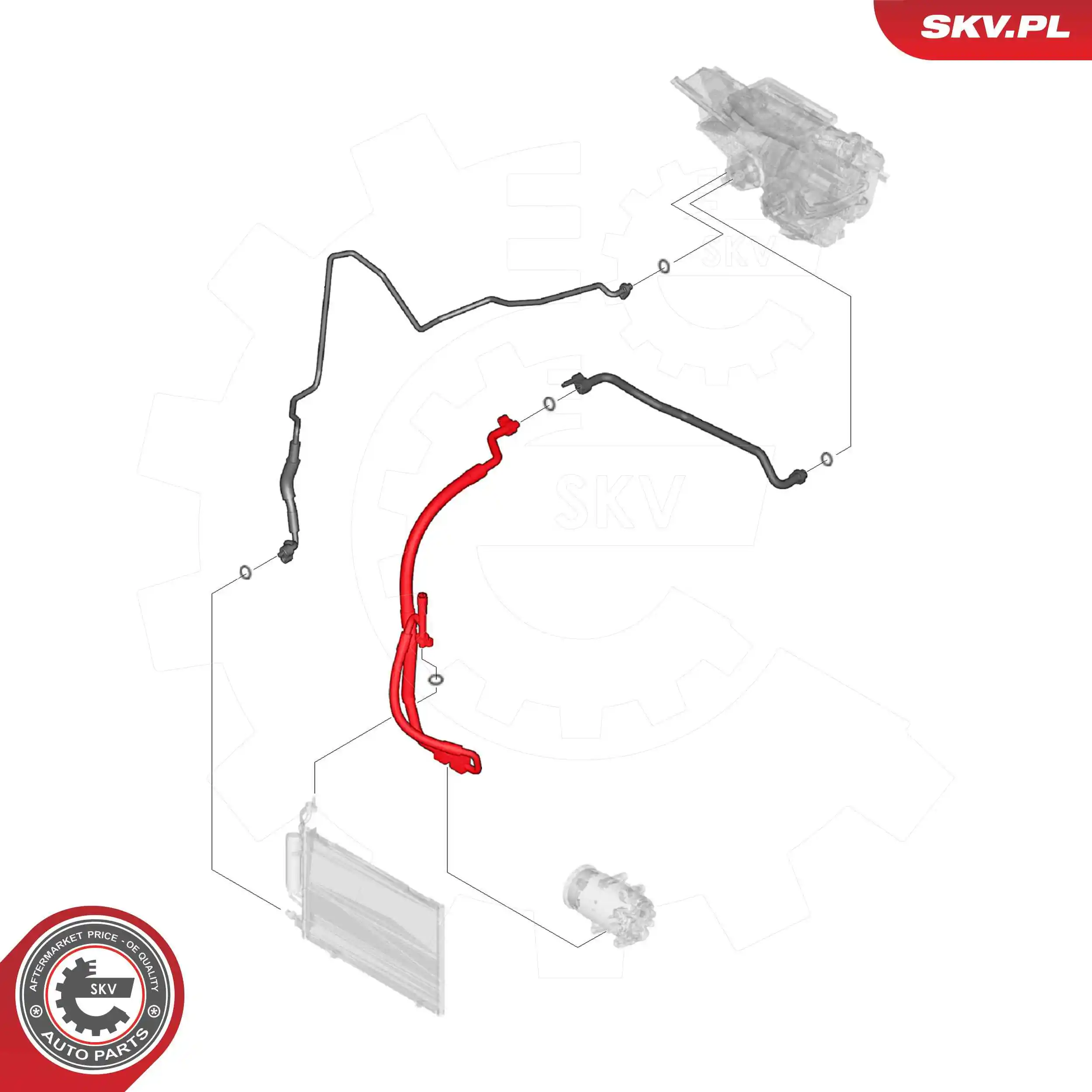 ESEN SKV 54SKV625 High-/Low Pressure Line, air conditioning