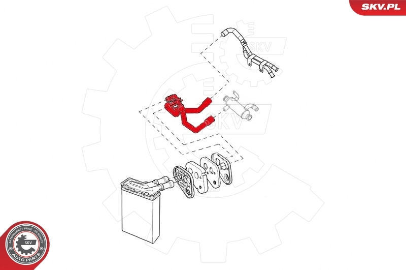 Hose, heat exchanger (heating) 43SKV803