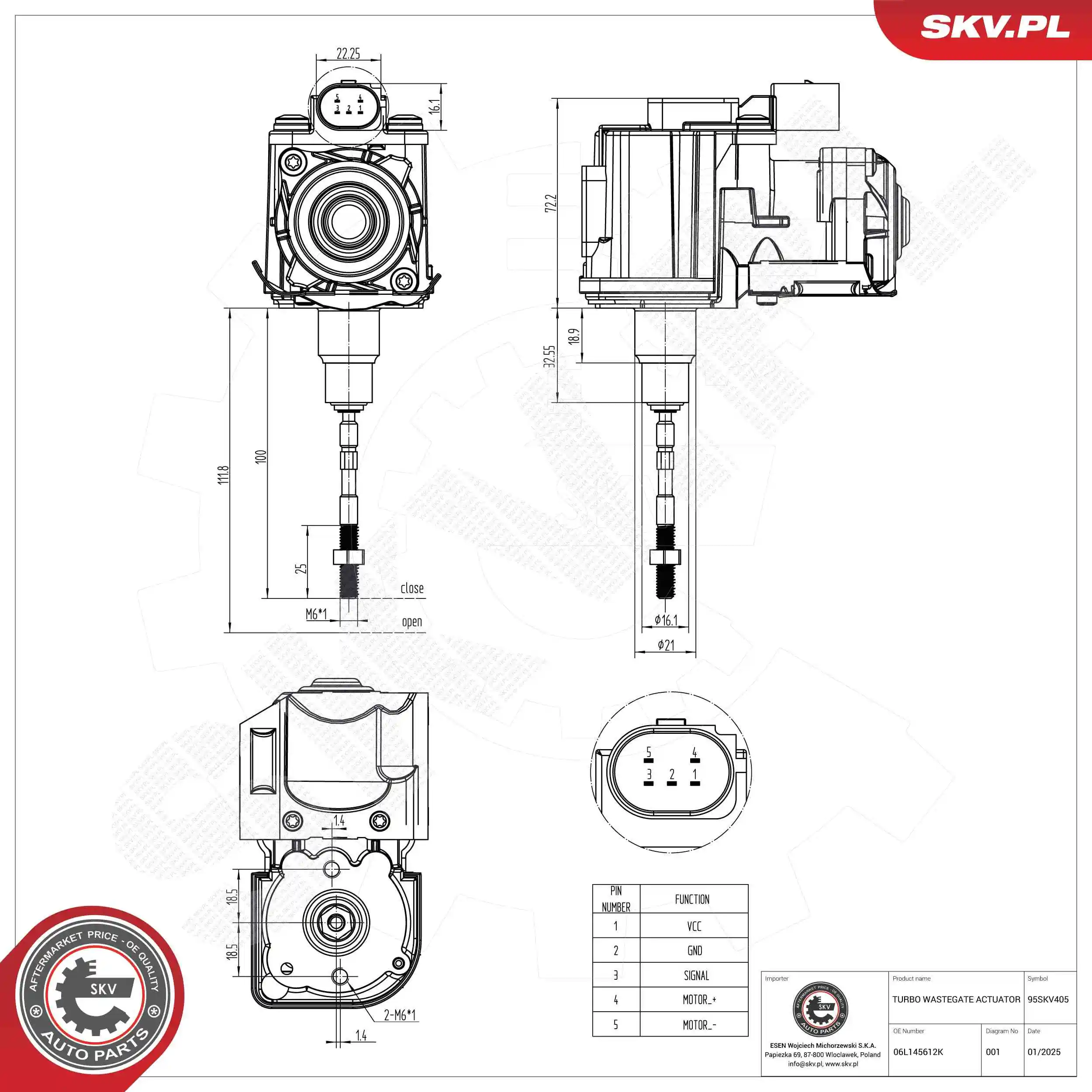 吸気圧制御バルブ 95SKV405