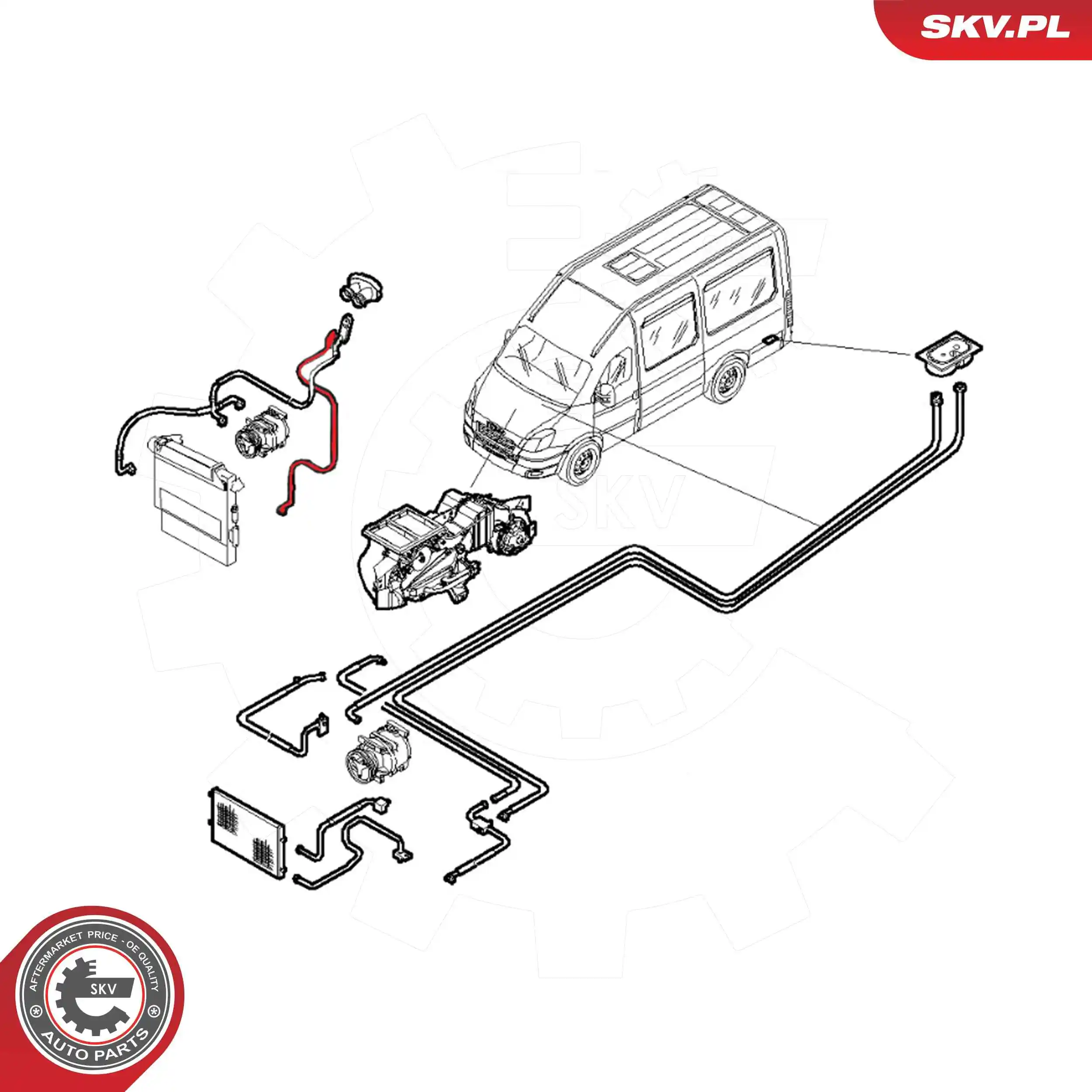ESEN SKV 54SKV641 High-/Low Pressure Line, air conditioning