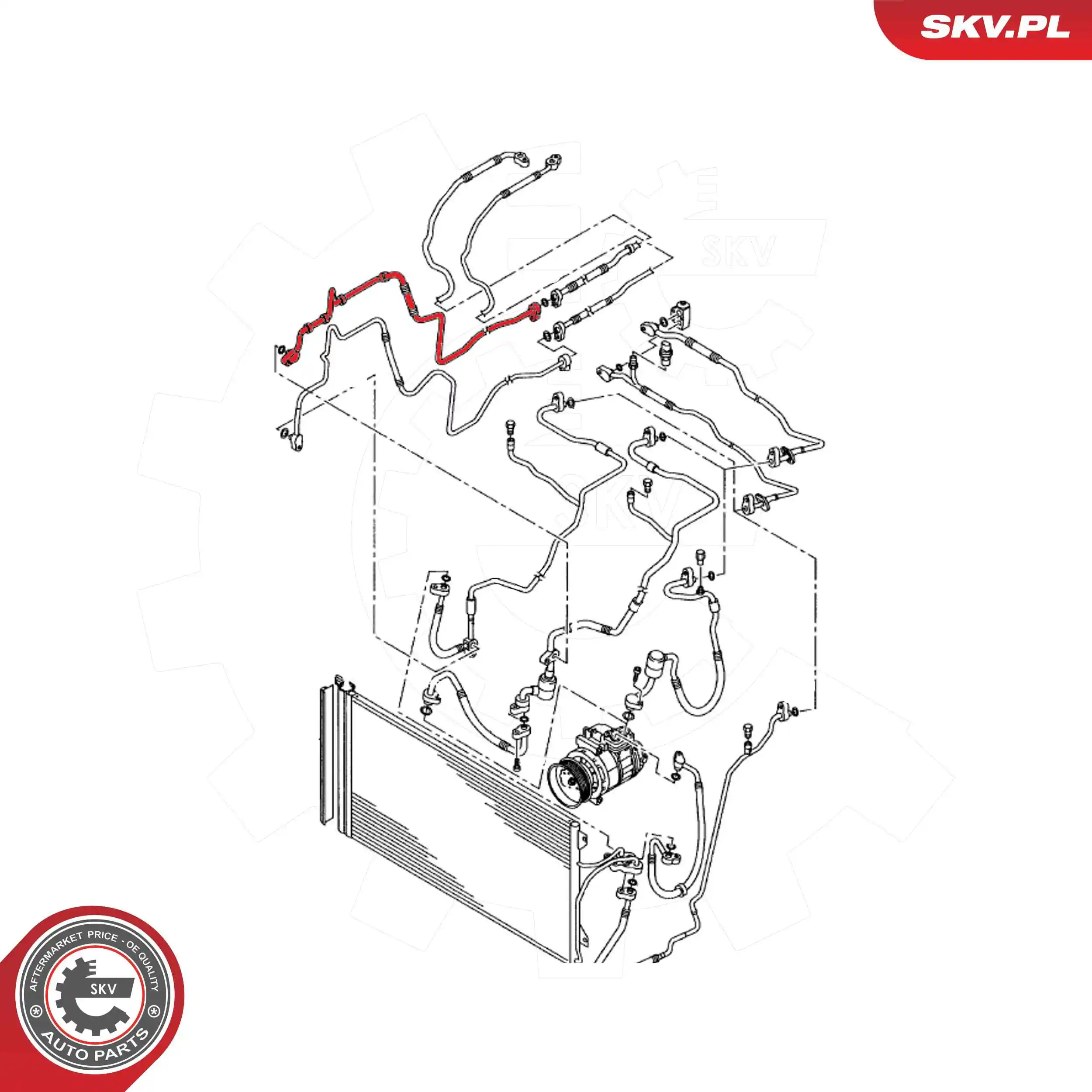 ESEN SKV 43SKV583 High-/Low Pressure Line, air conditioning