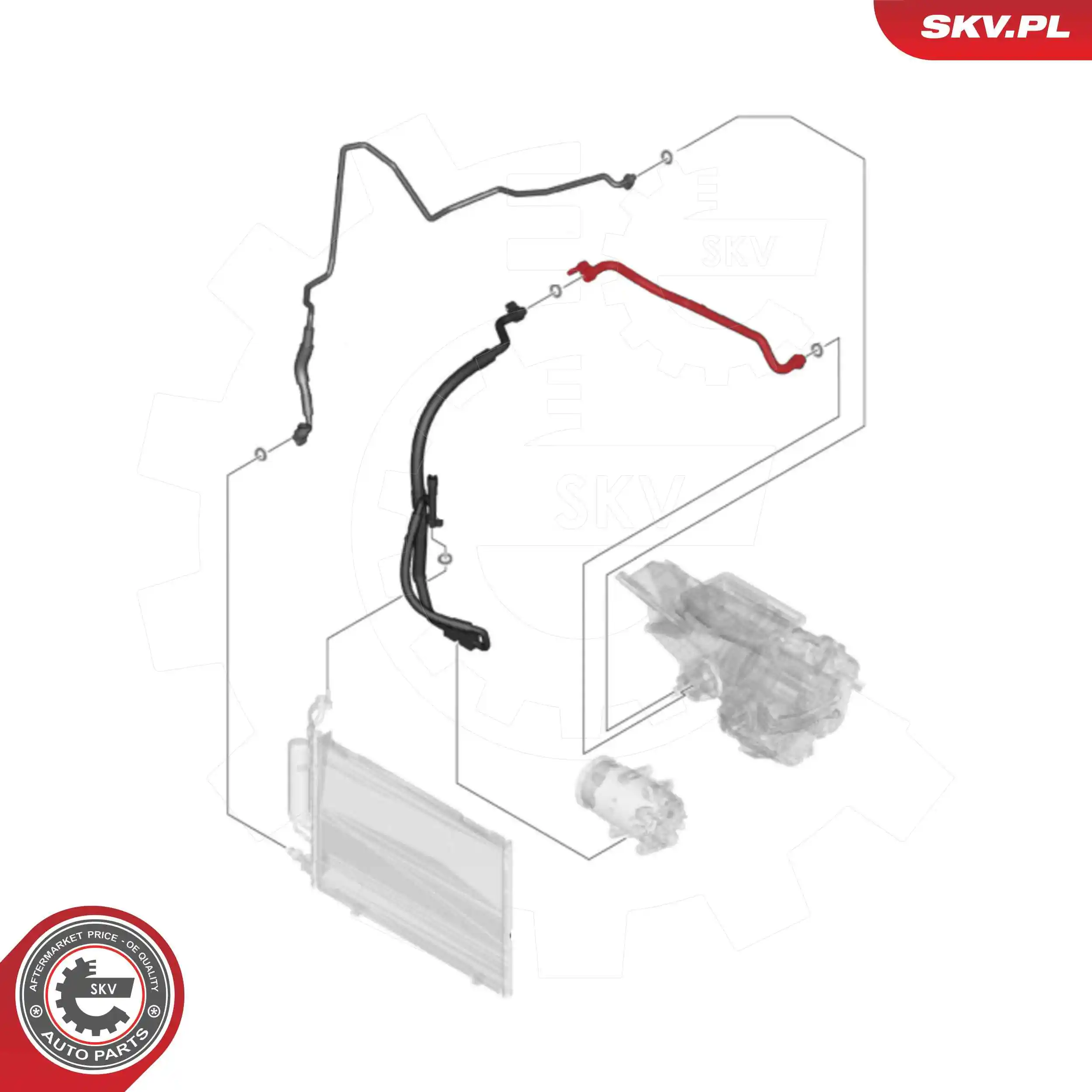 ESEN SKV 54SKV620 High-/Low Pressure Line, air conditioning