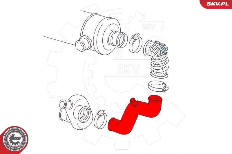 ESEN SKV 43SKV858 Radiator Hose