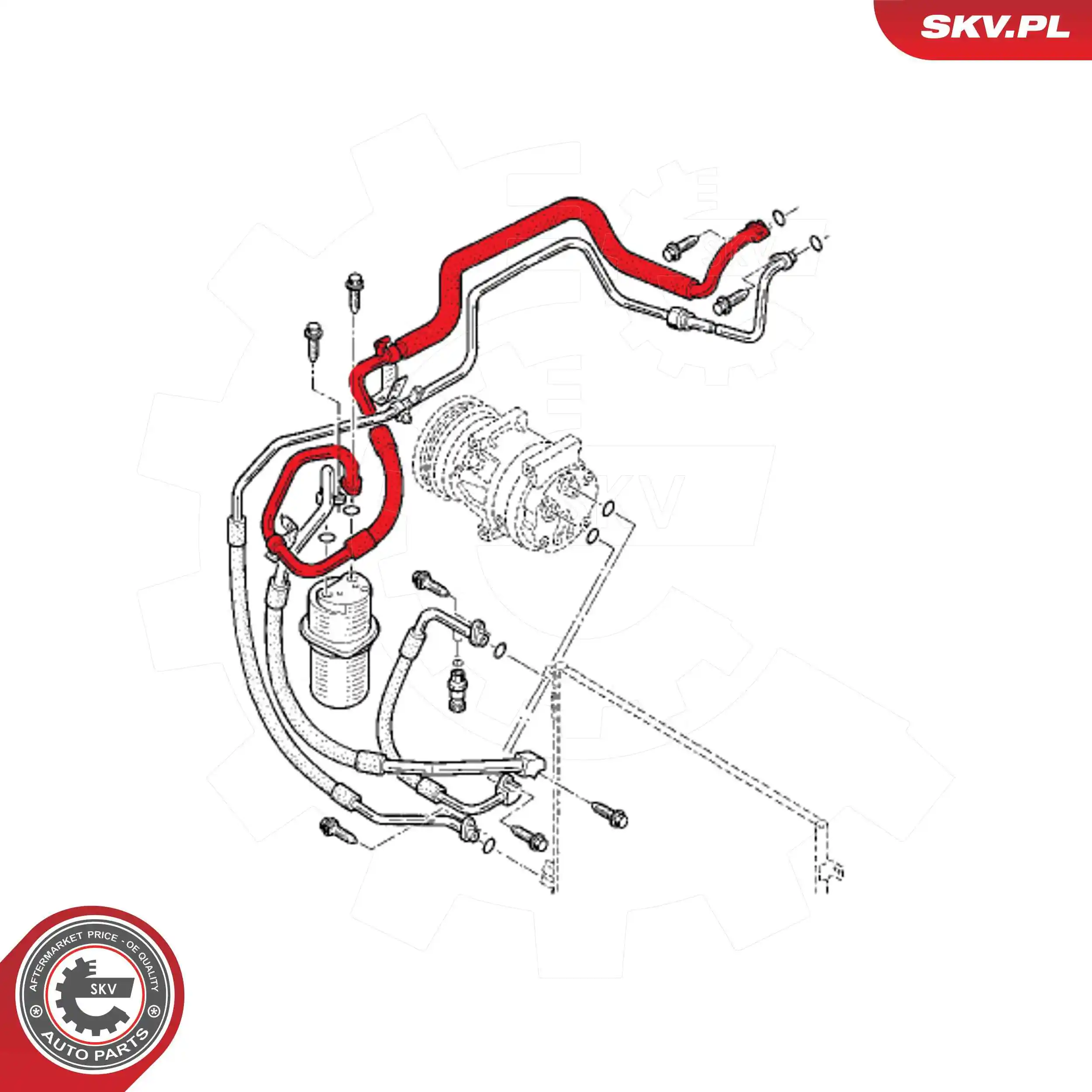 ESEN SKV 54SKV676 High-/Low Pressure Line, air conditioning